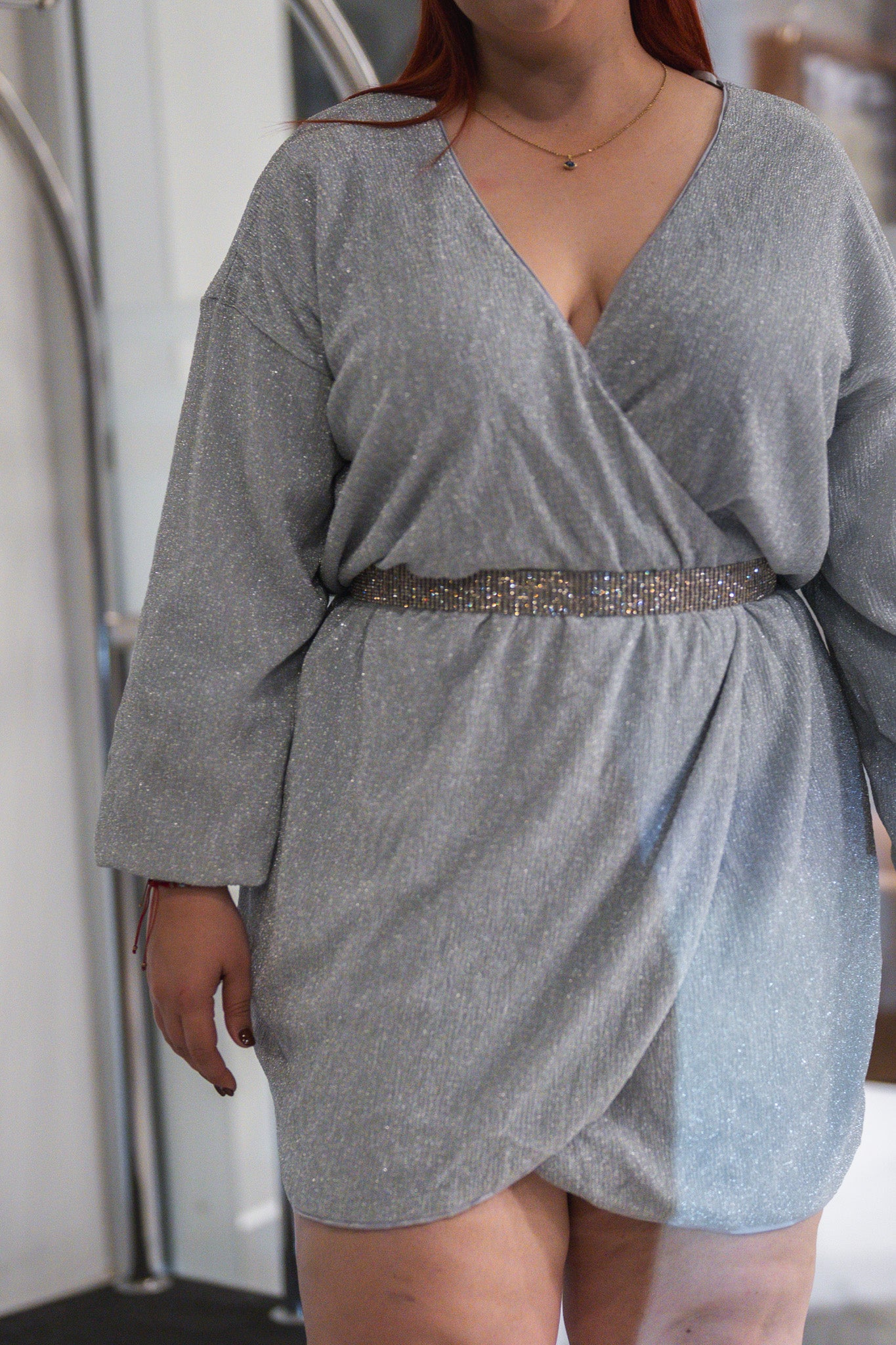 Cinto red piedras plata