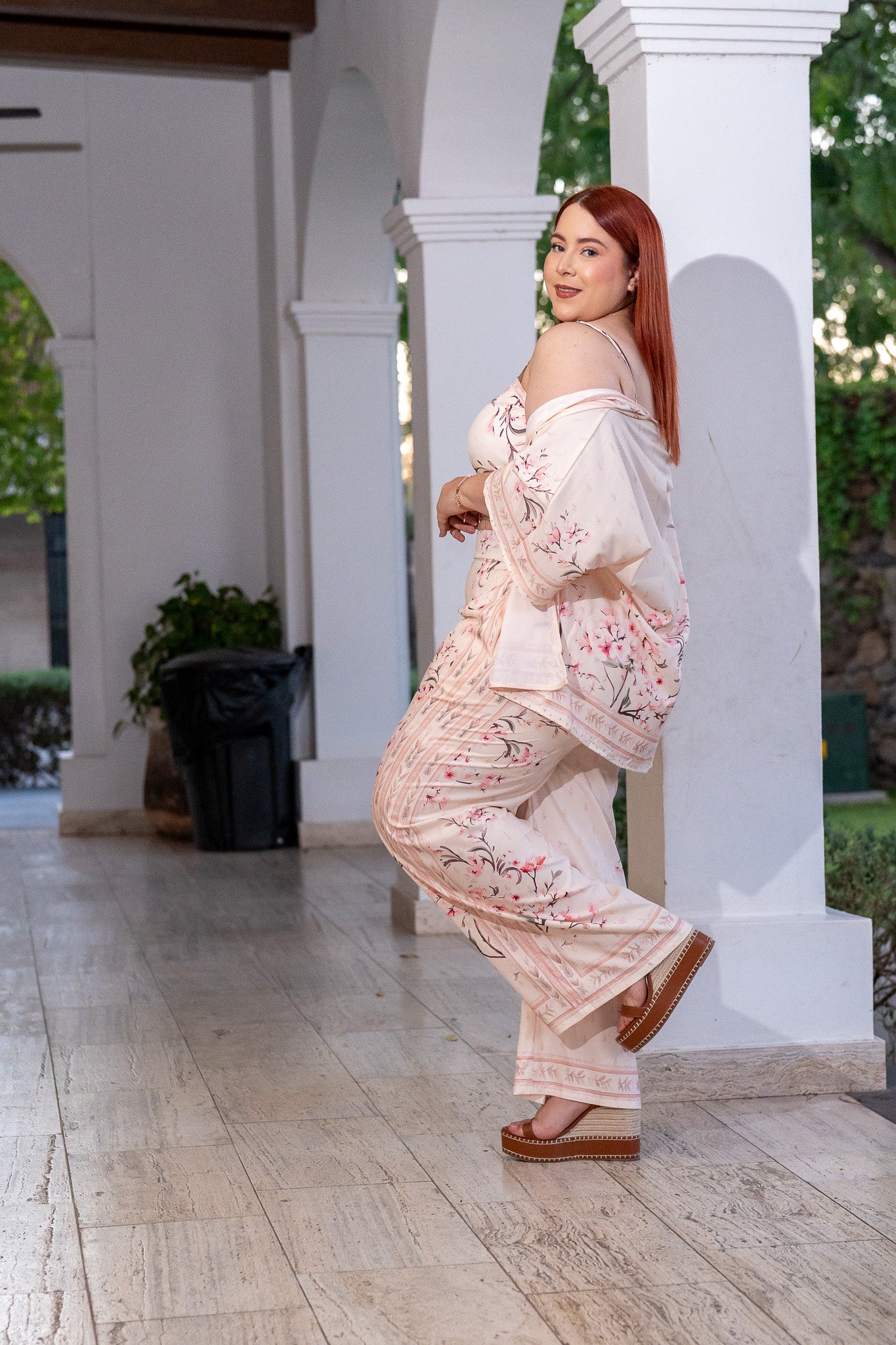 Set pantalon kimono rosa