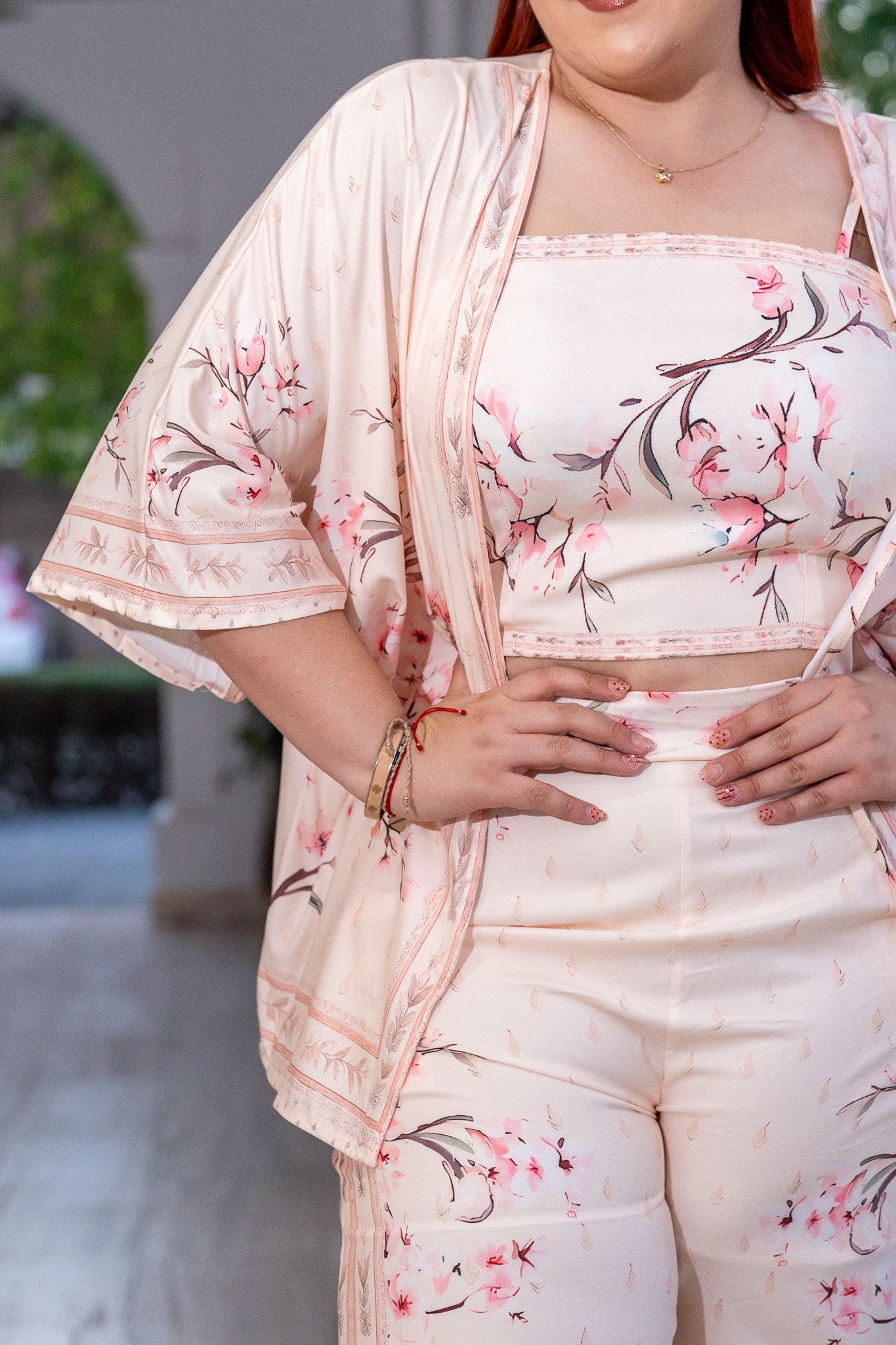 Set pantalon kimono rosa