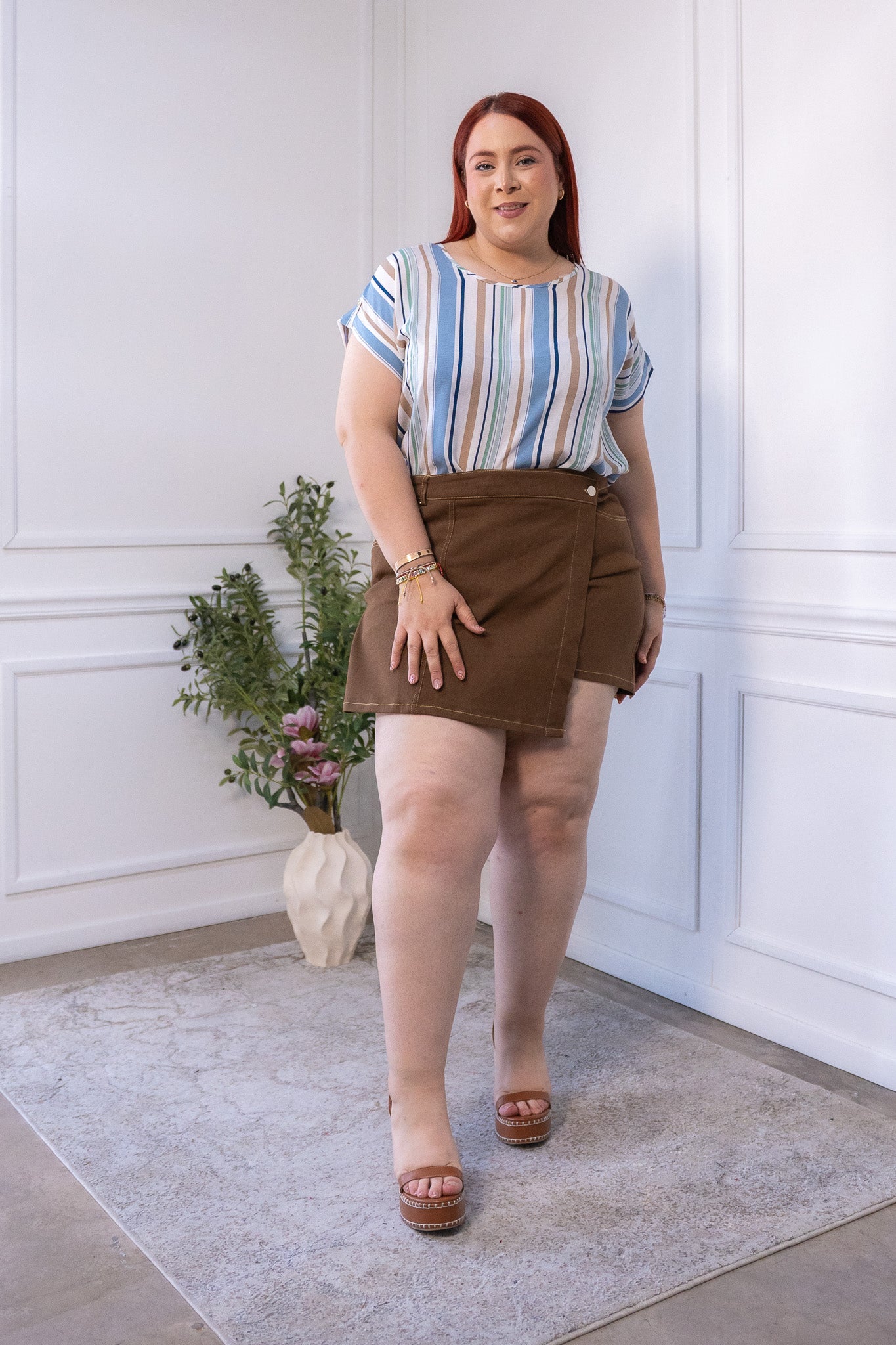 Short falda denim cafe