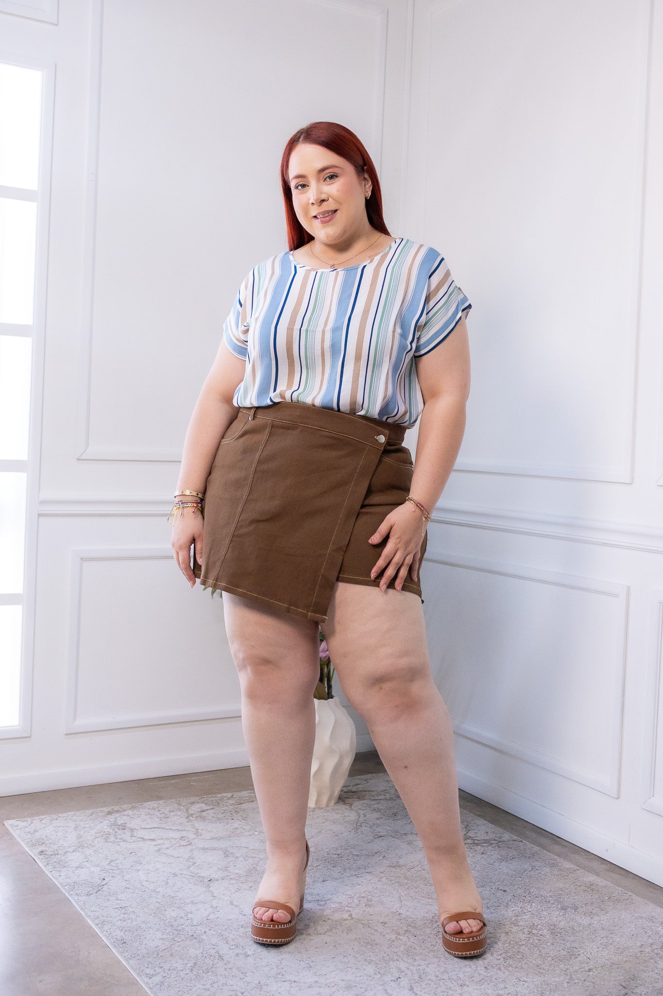 Short falda denim cafe