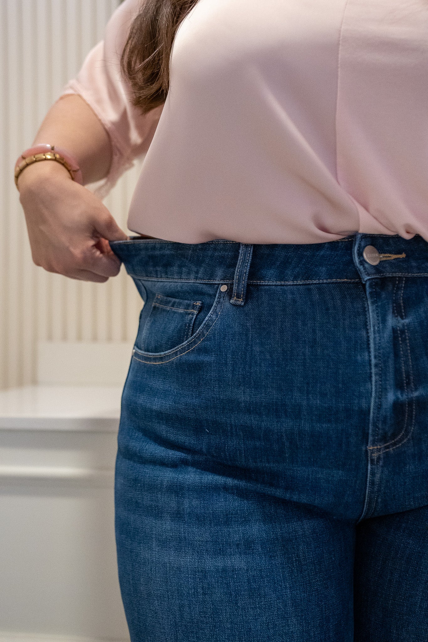 Jeans Curvy Barrel Tiro Alto Denim Pierna Curva Estilizadora