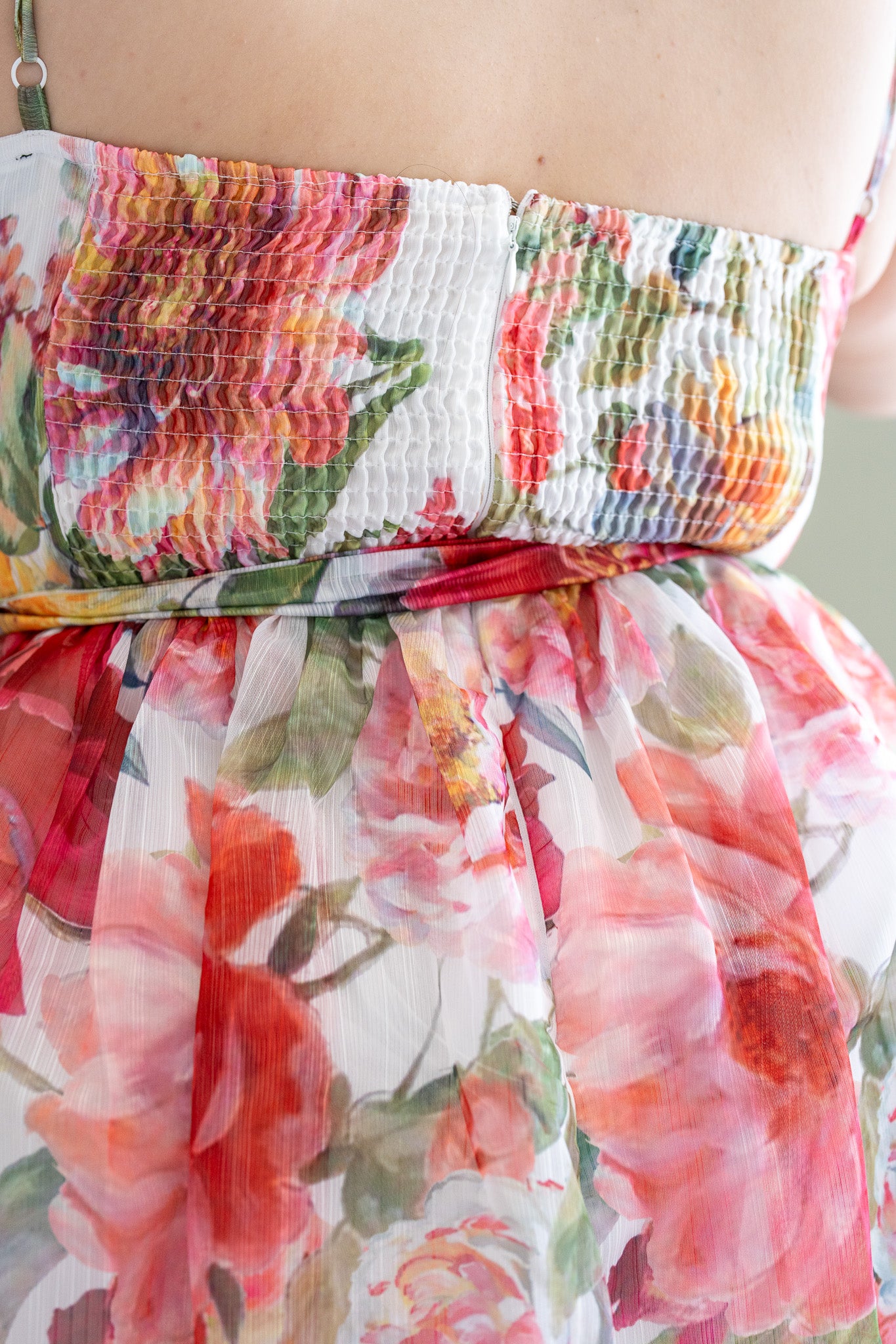 Maxi Vestido Curvy de Tul Estampado con Espalda Elástica | Fashion Girl