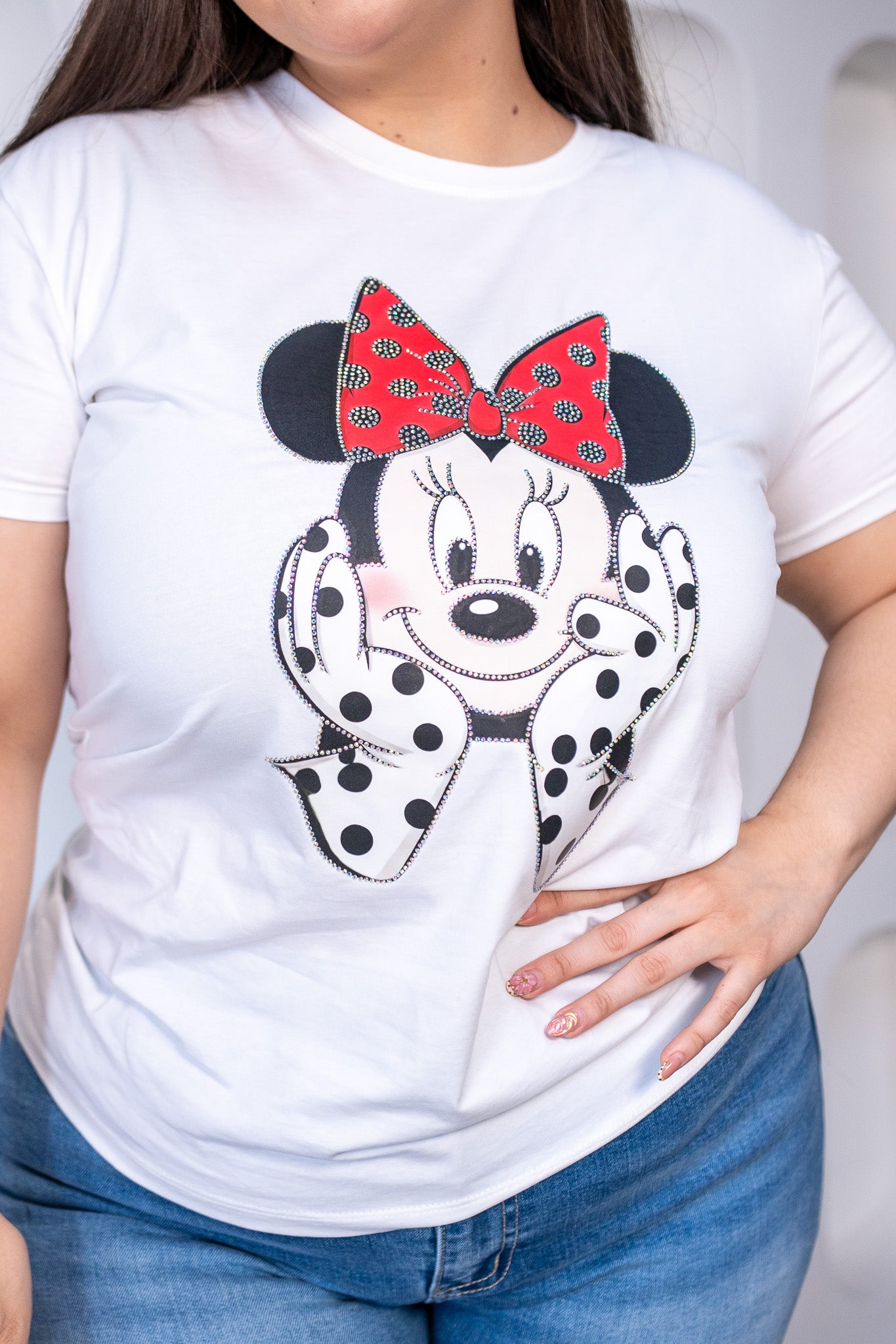 Playera Plus Size animada polka bca