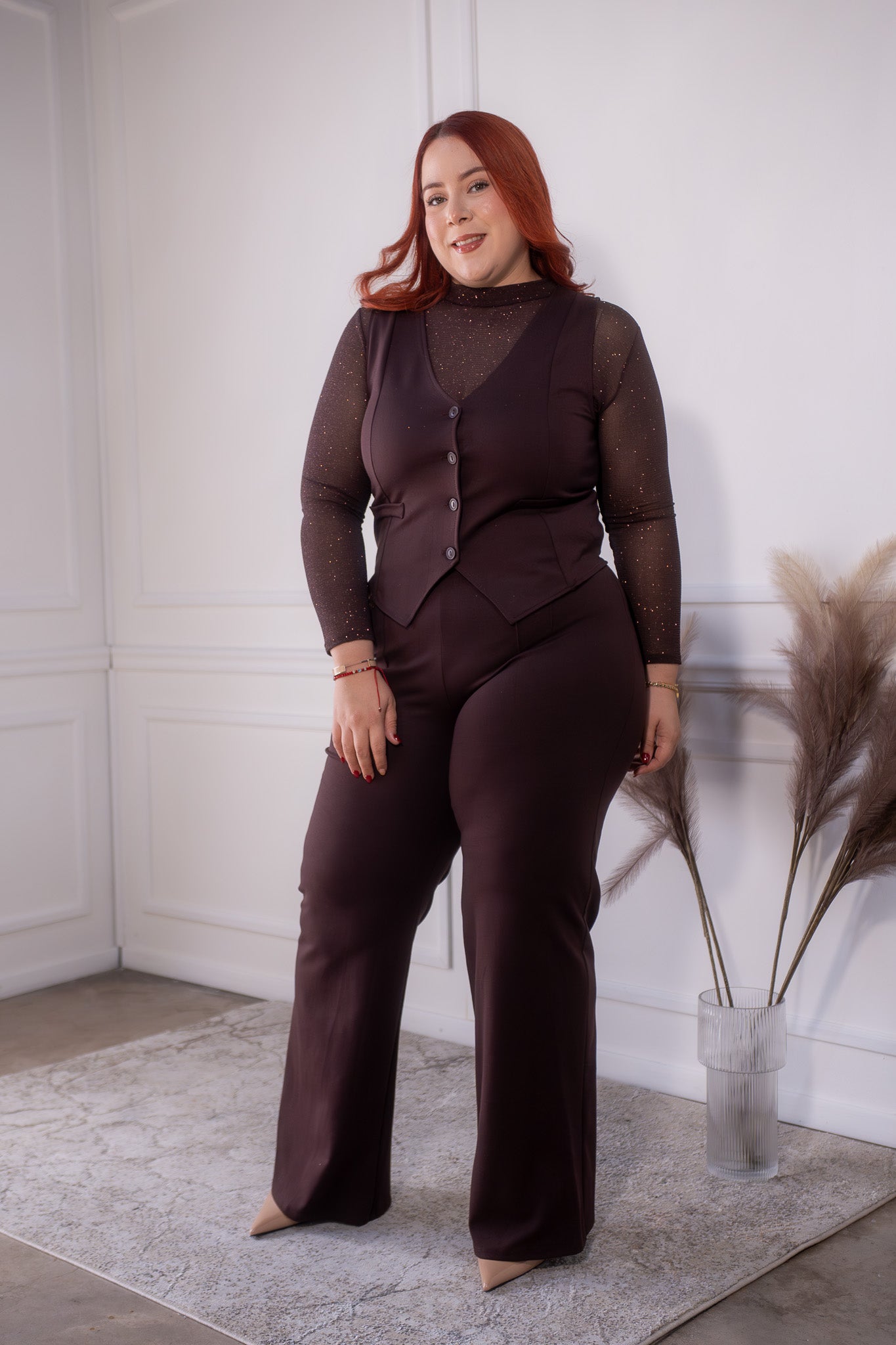 Leggin campana liso cafe