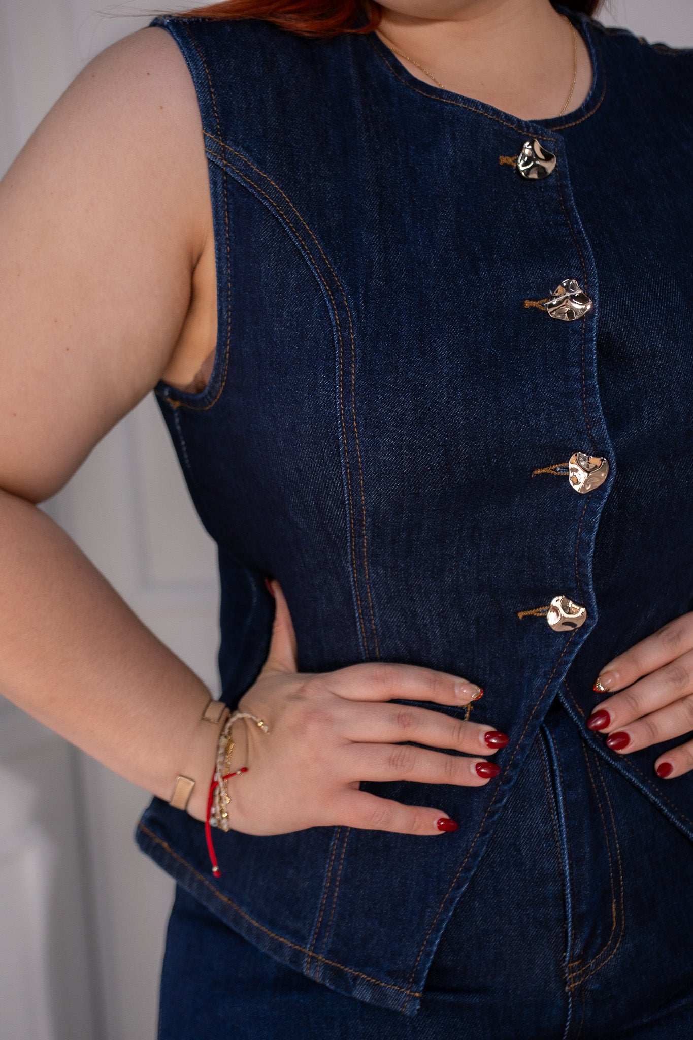 set pant c/chaleco denim