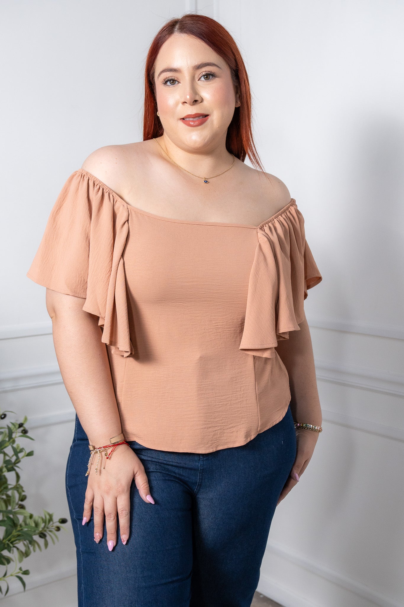 Blusa manga olanes ros