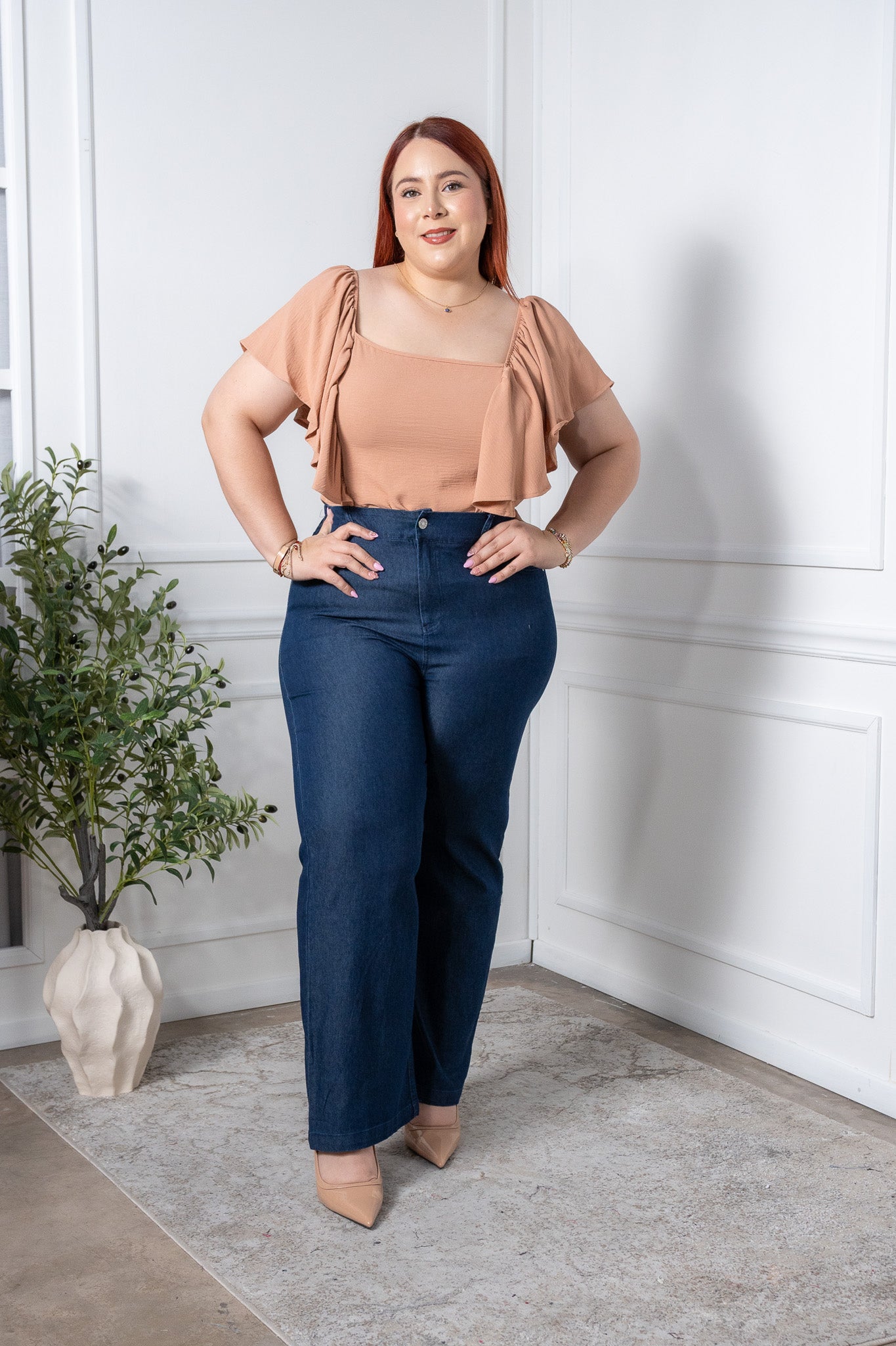 Blusa manga olanes ros