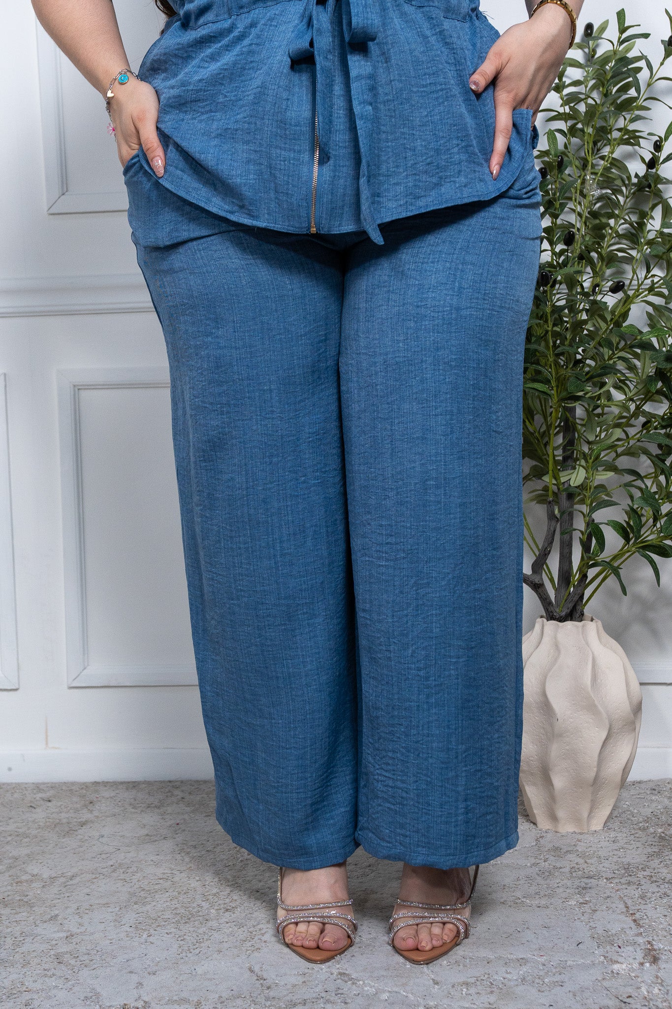 Set pantalon zafari c/lazo azul