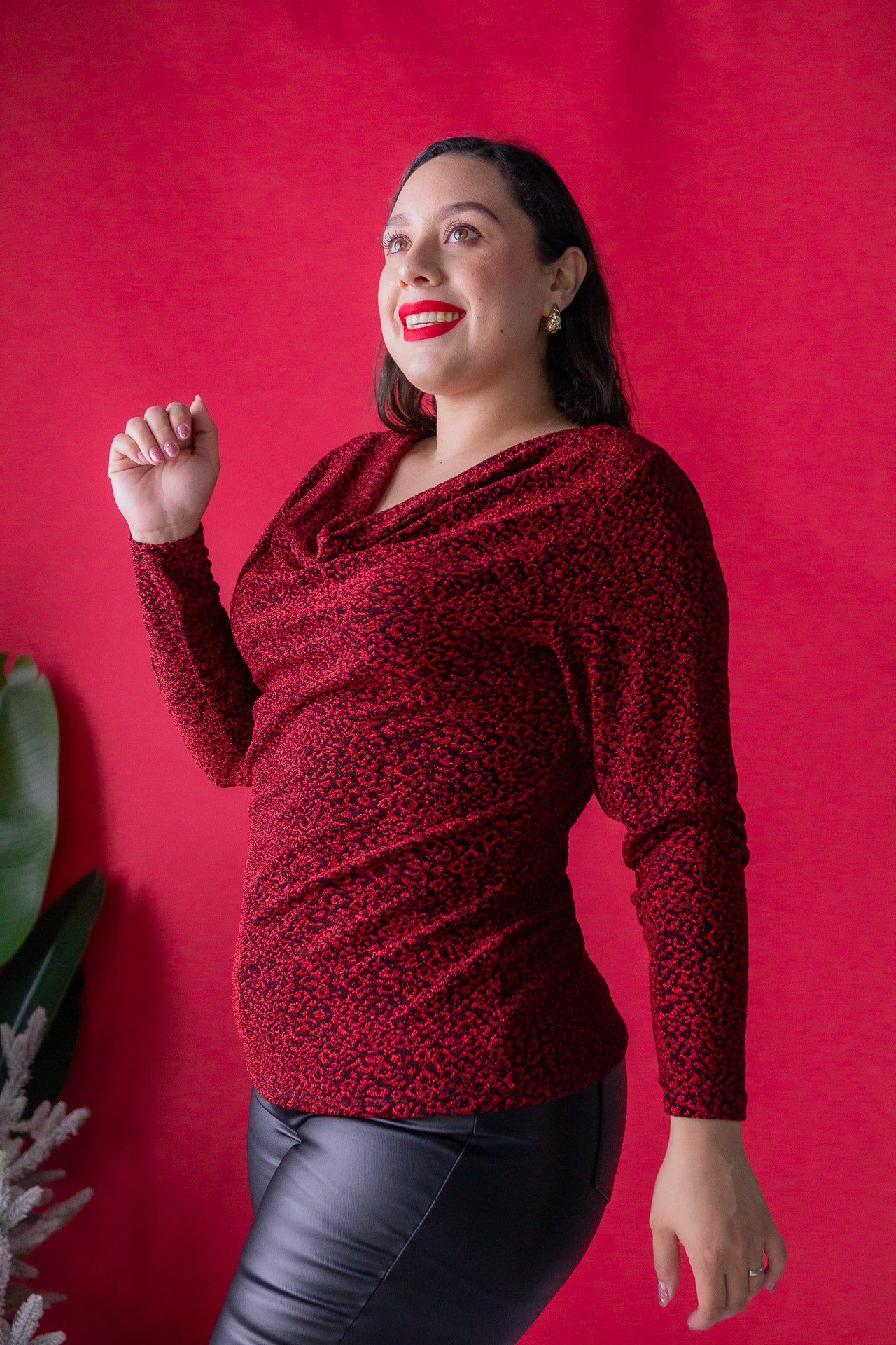 Blusa Brillo Print Roja