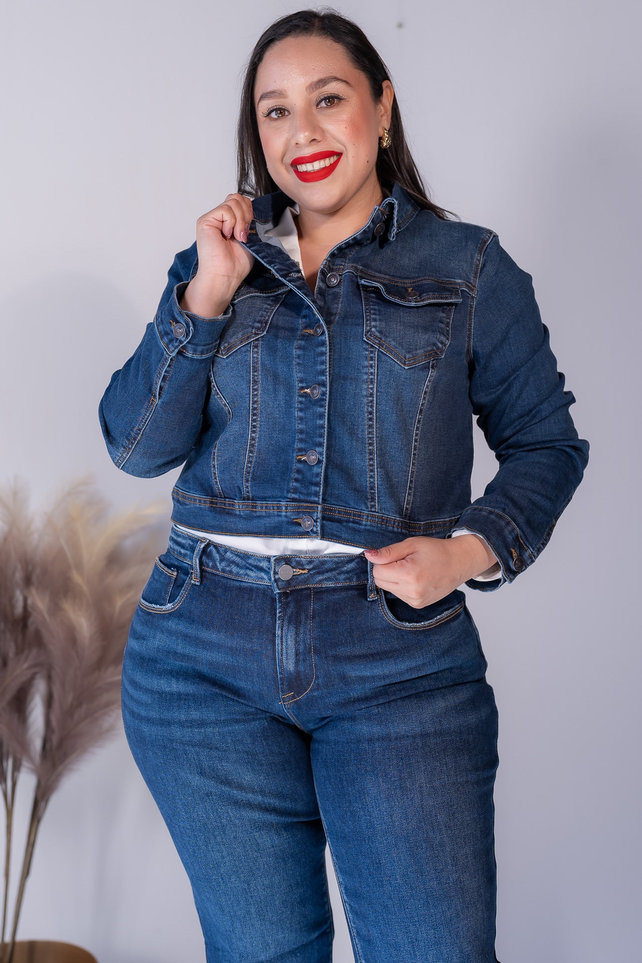 Chamarra Denim Cropped