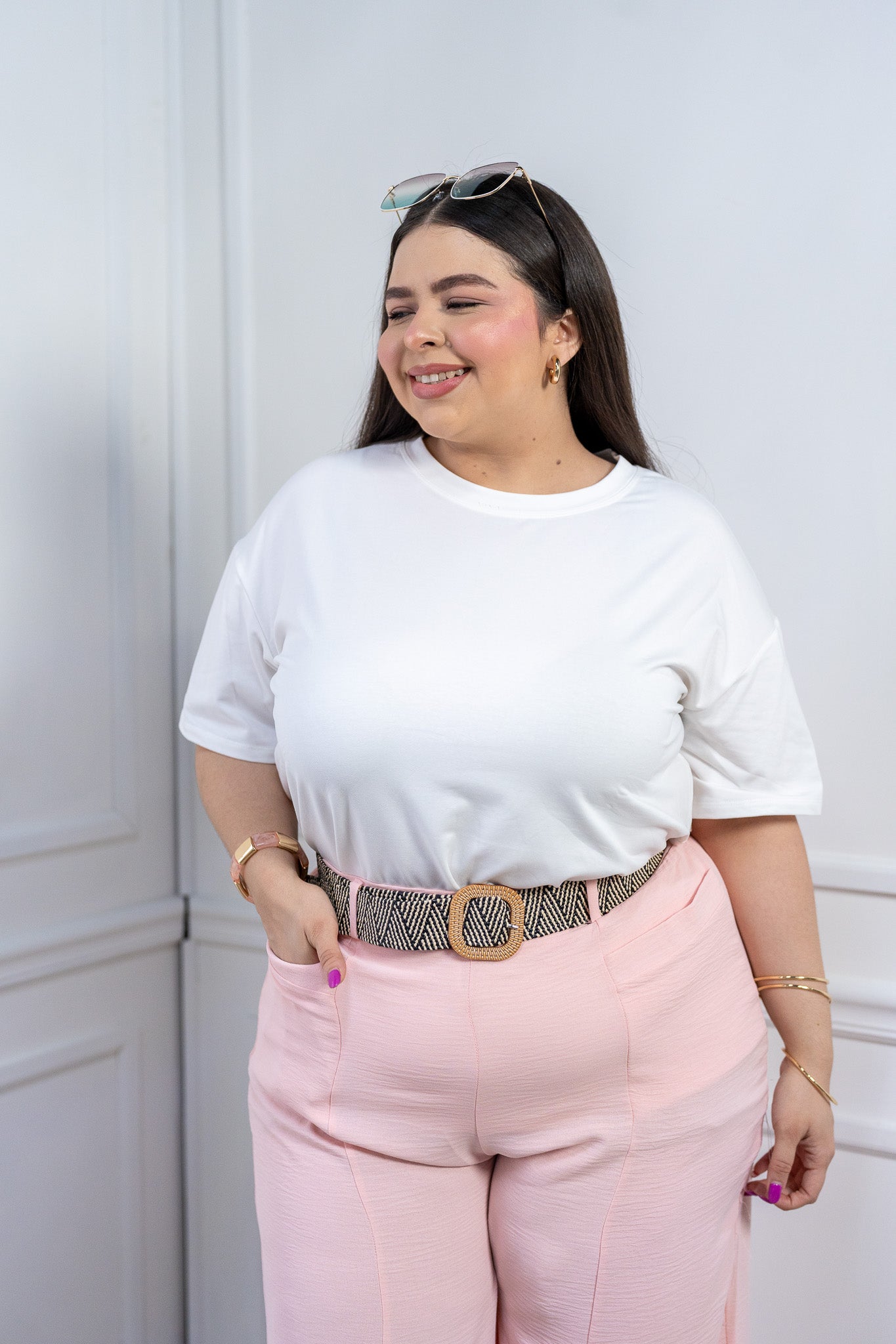 Playera Curvy Oversize Algodón Stretch Comodidad Urbana