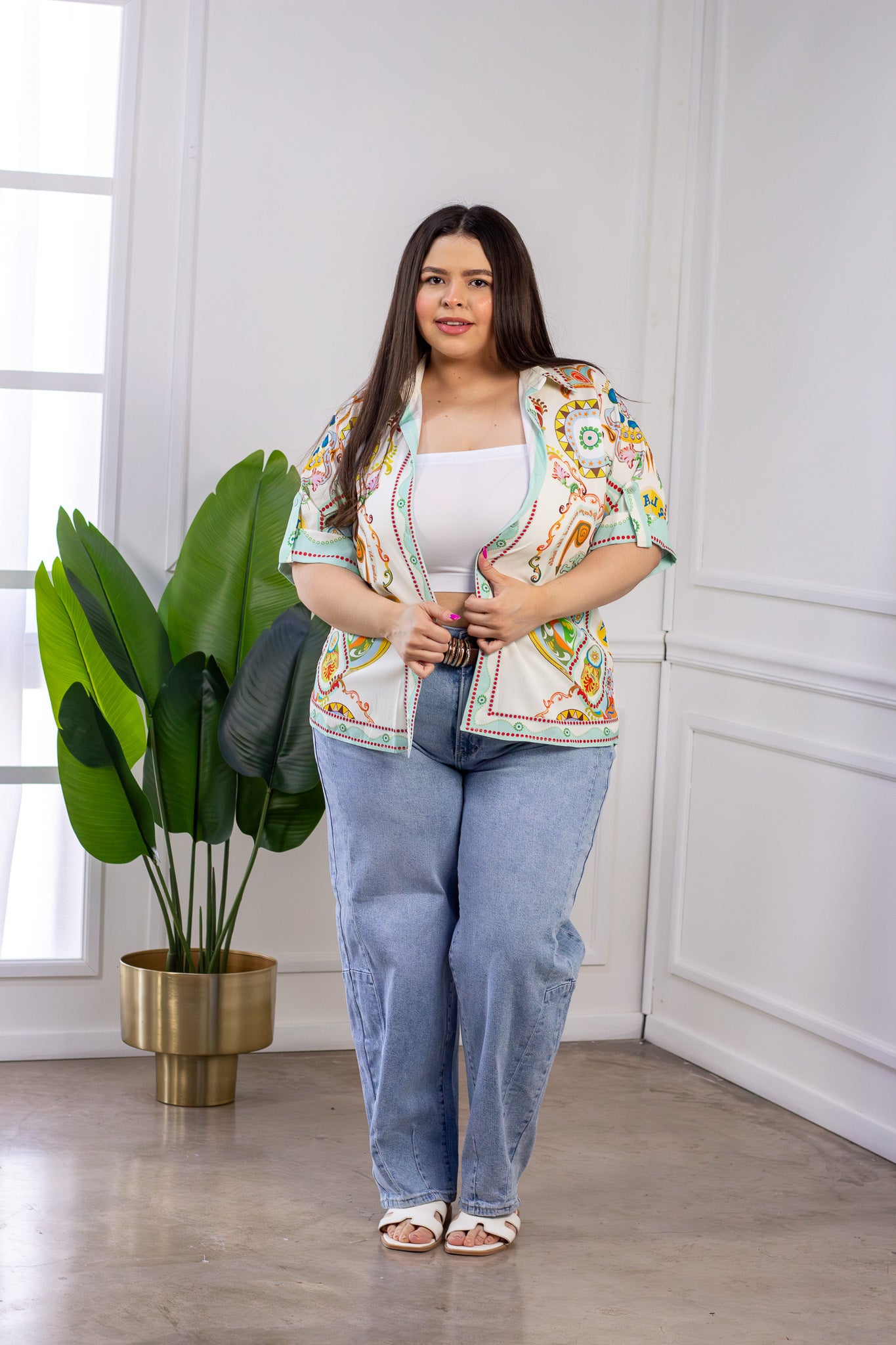 Conjunto Curvy Camisa + Short Paisley Multicolor