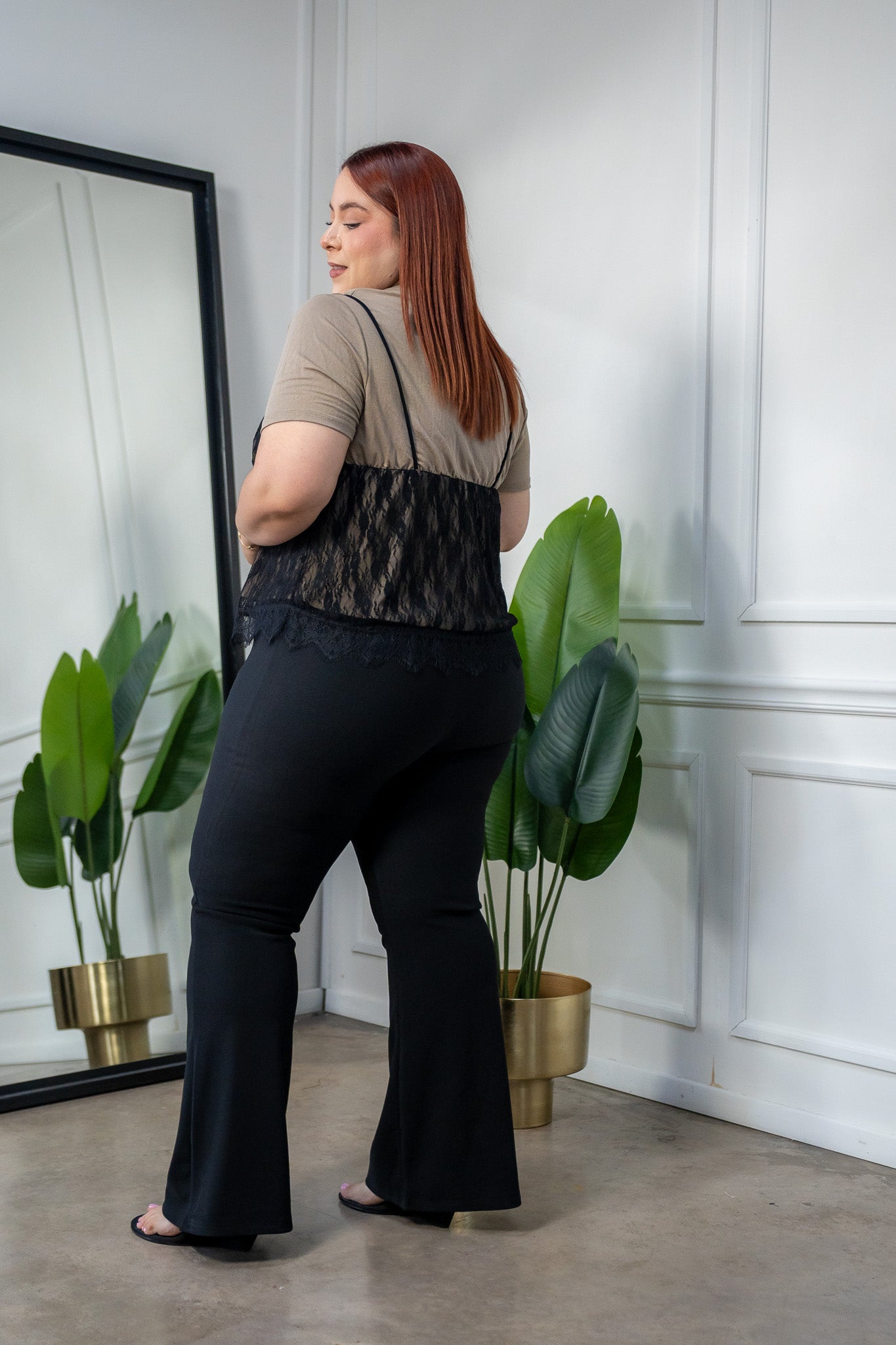 Blusa con Corset de Encaje Curvy Cafe