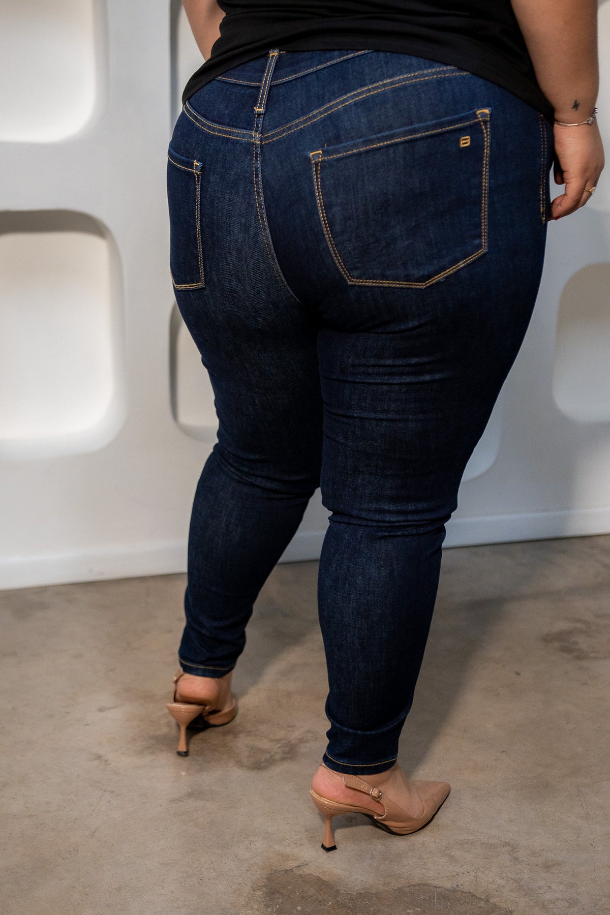Jeans Skinny Liso Curvy Indigo