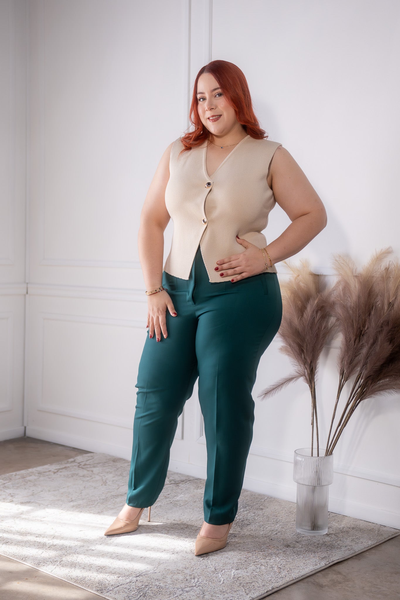 pantalon tipo zara verde