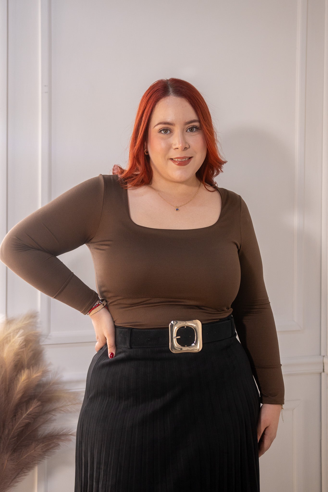 Blusa basica m/larga lisa