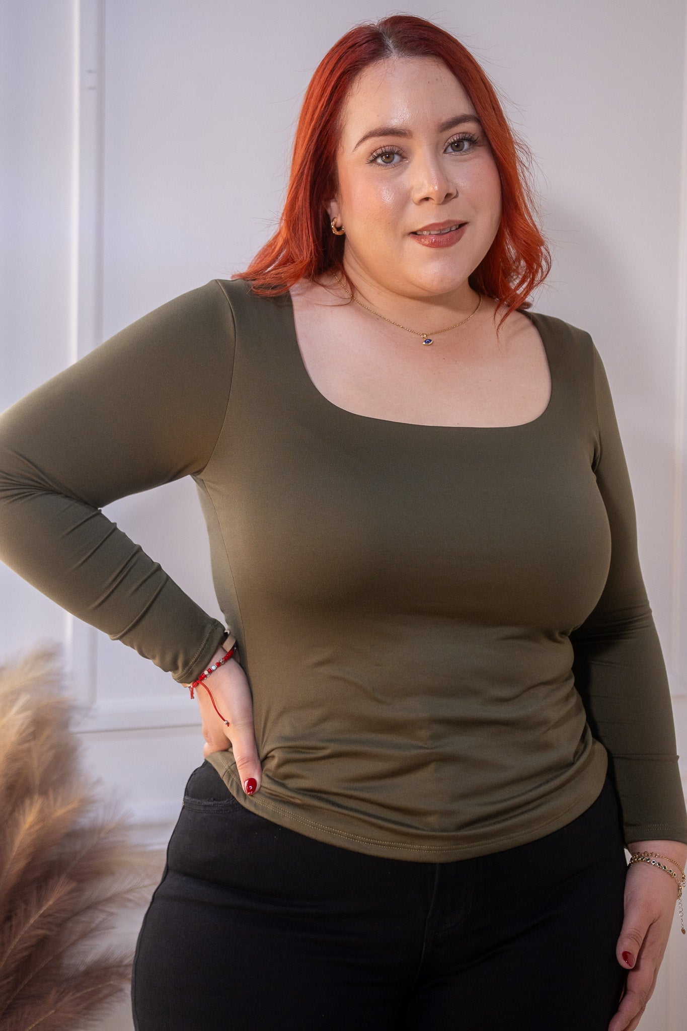 Blusa basica m/larga lisa