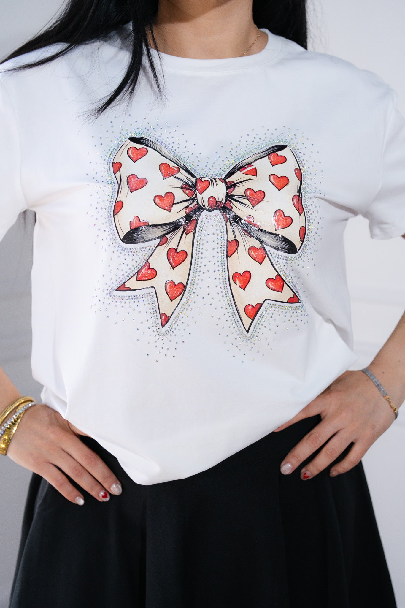 Playera MOÑOS corazones  bca