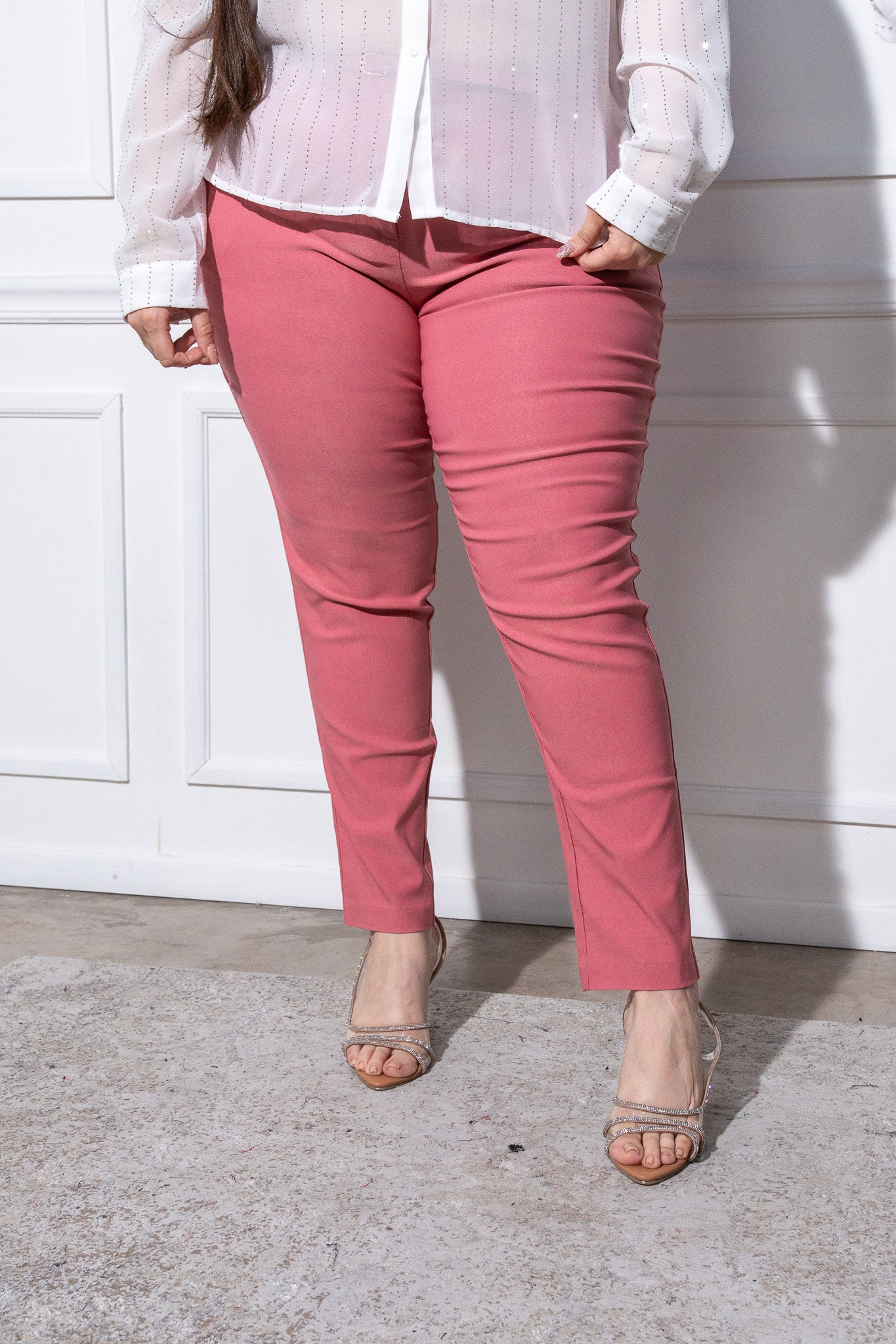 Pantalon vestir rosa