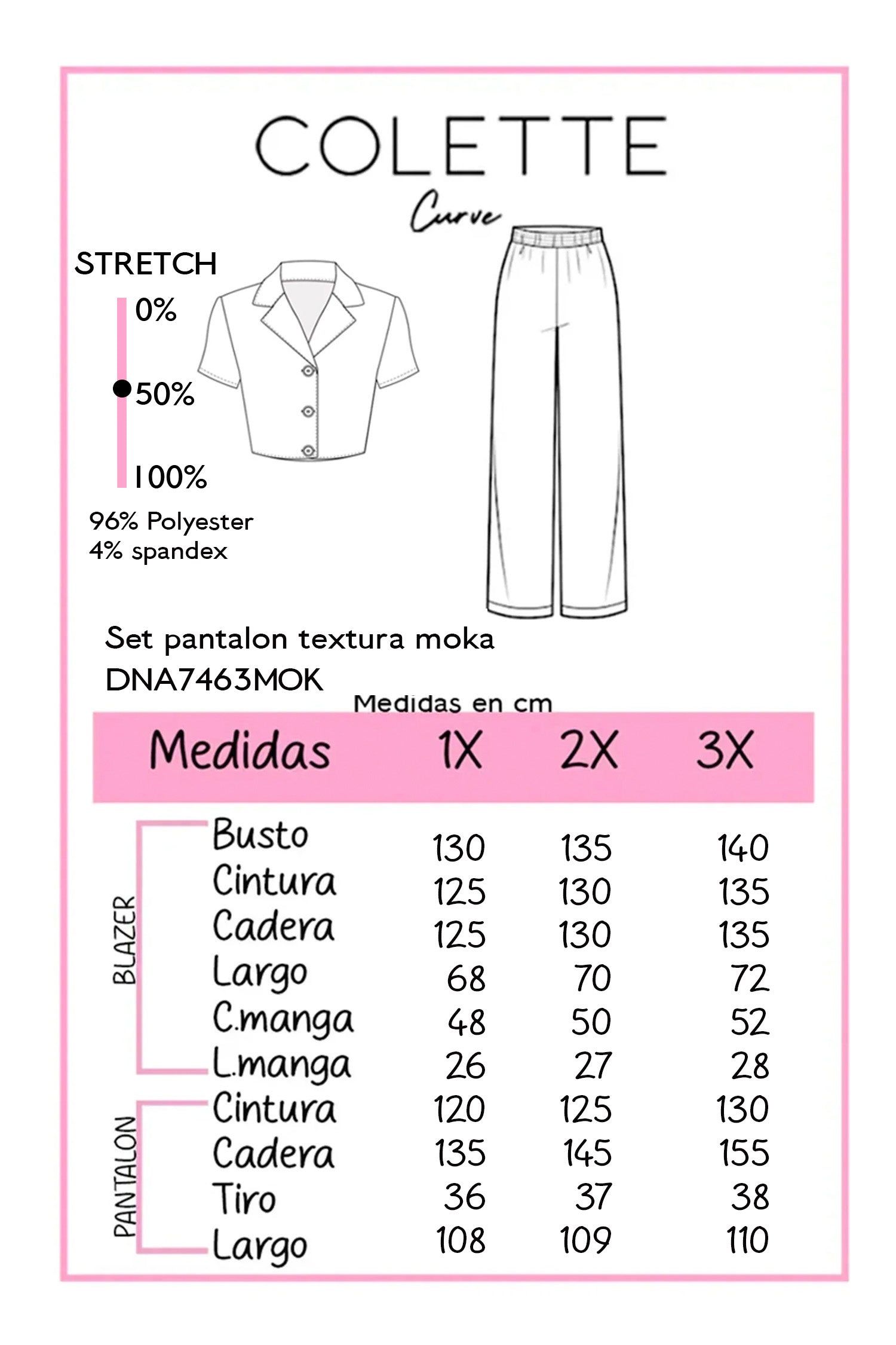 Set Camisa Cropped y Pantalón Textura Curvy Moka