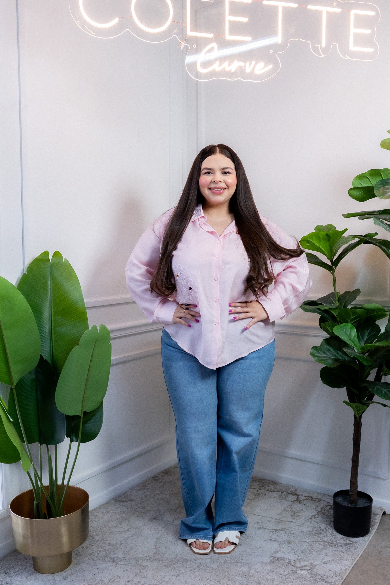 Jeans Curvy Wide Leg Claros Estiliza Figura Comodidad Real