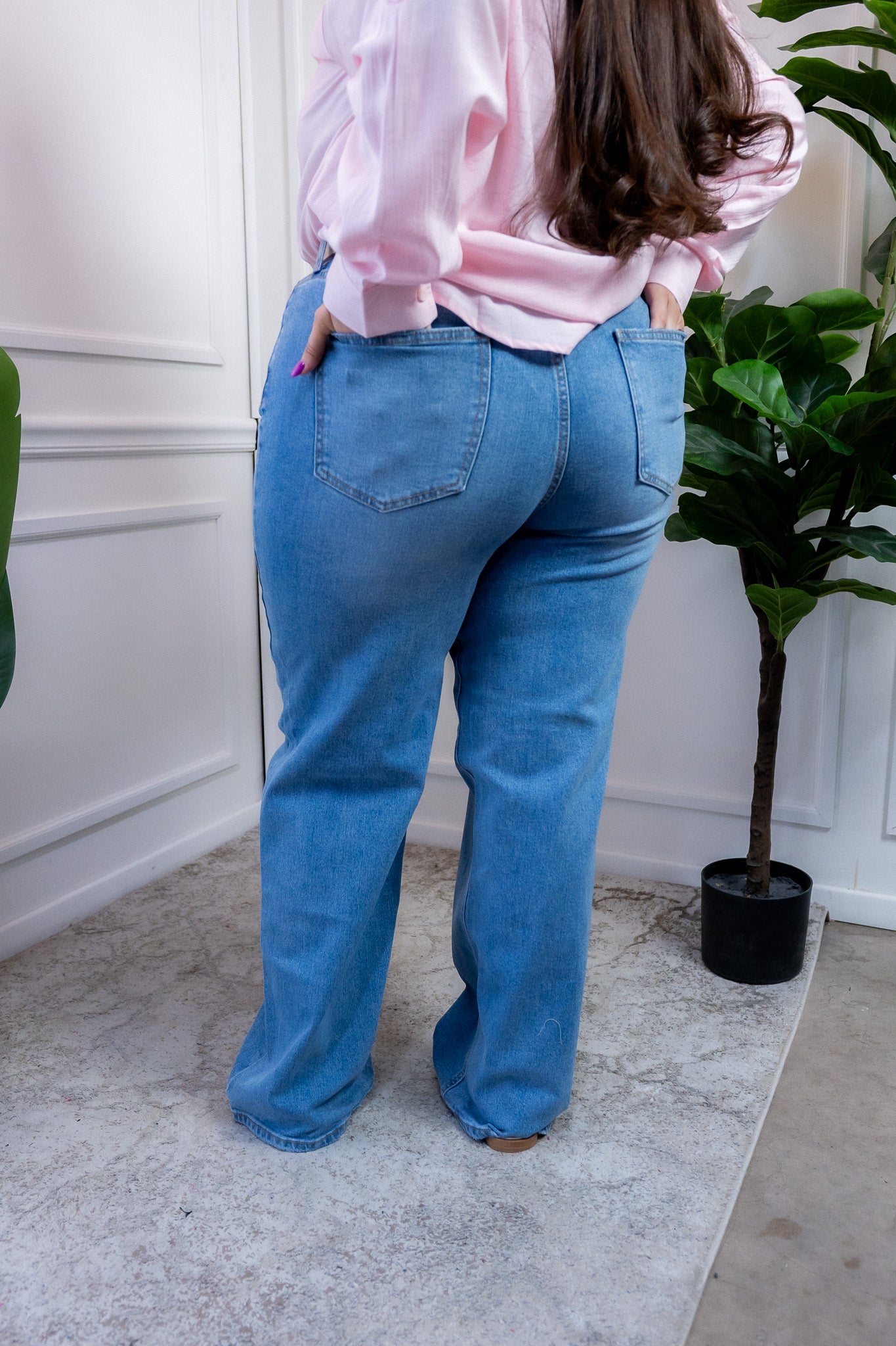 Jeans Curvy Wide Leg Claros Estiliza Figura Comodidad Real