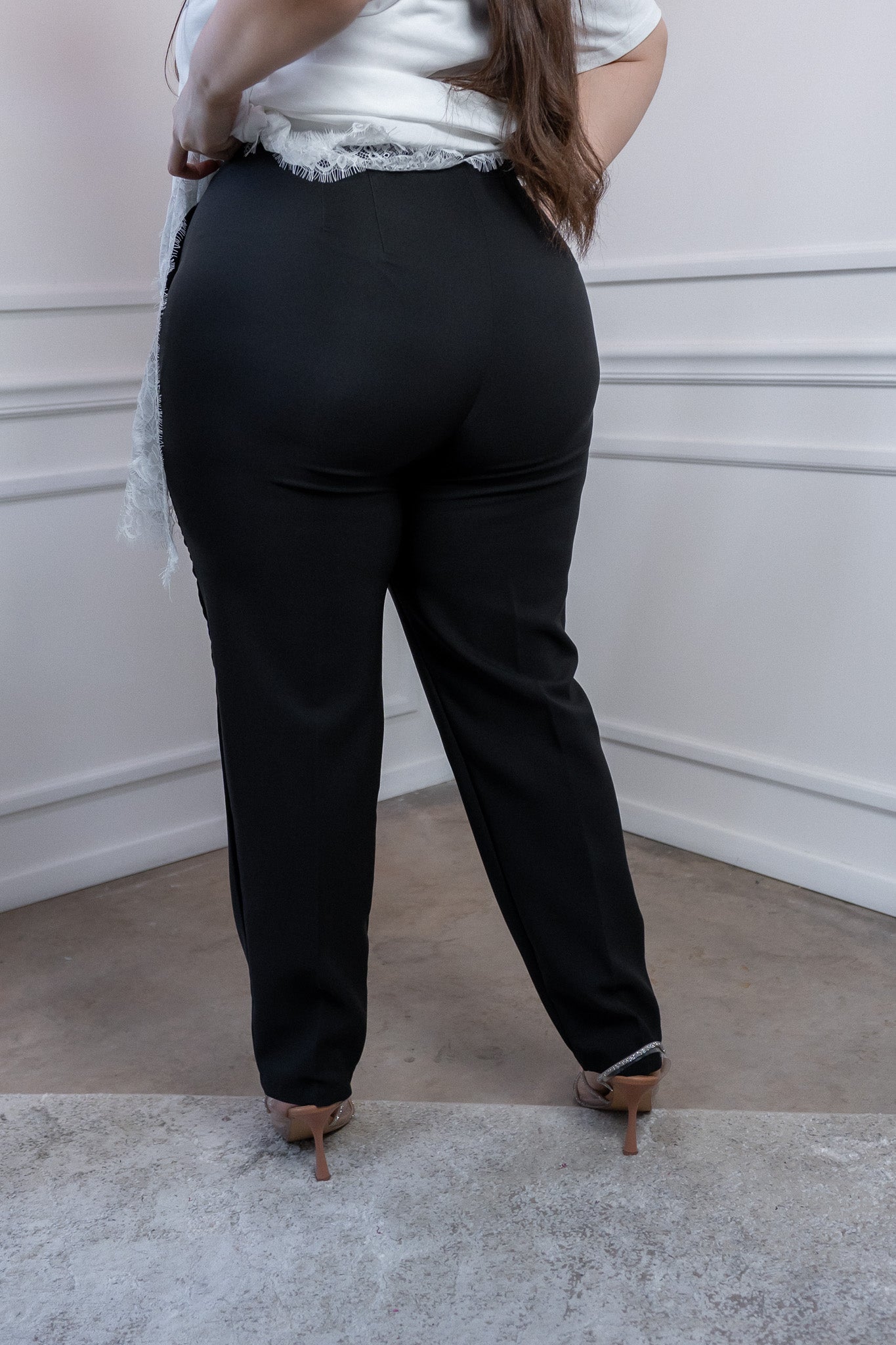 Black Zara-style trousers
