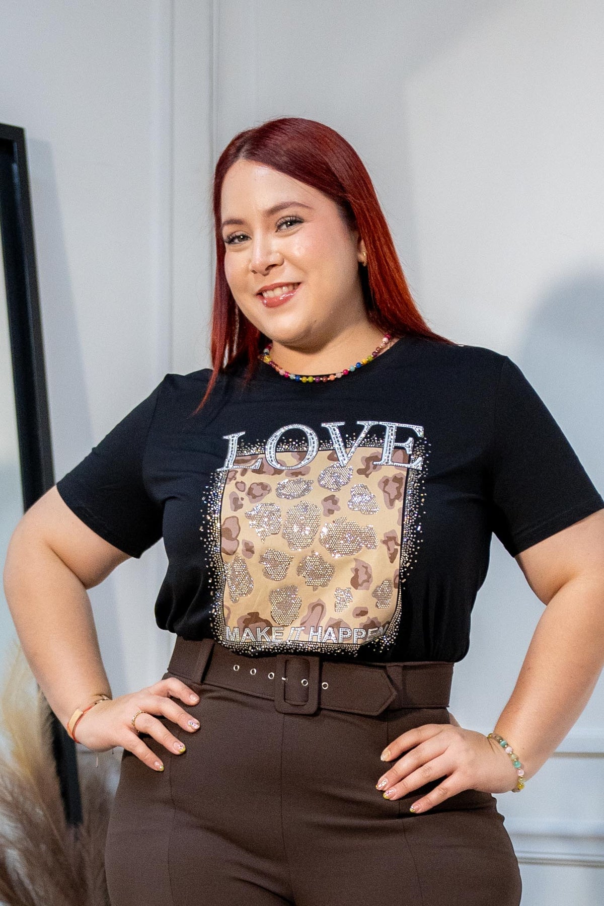 Blusa Curvy Love Piedras Negra