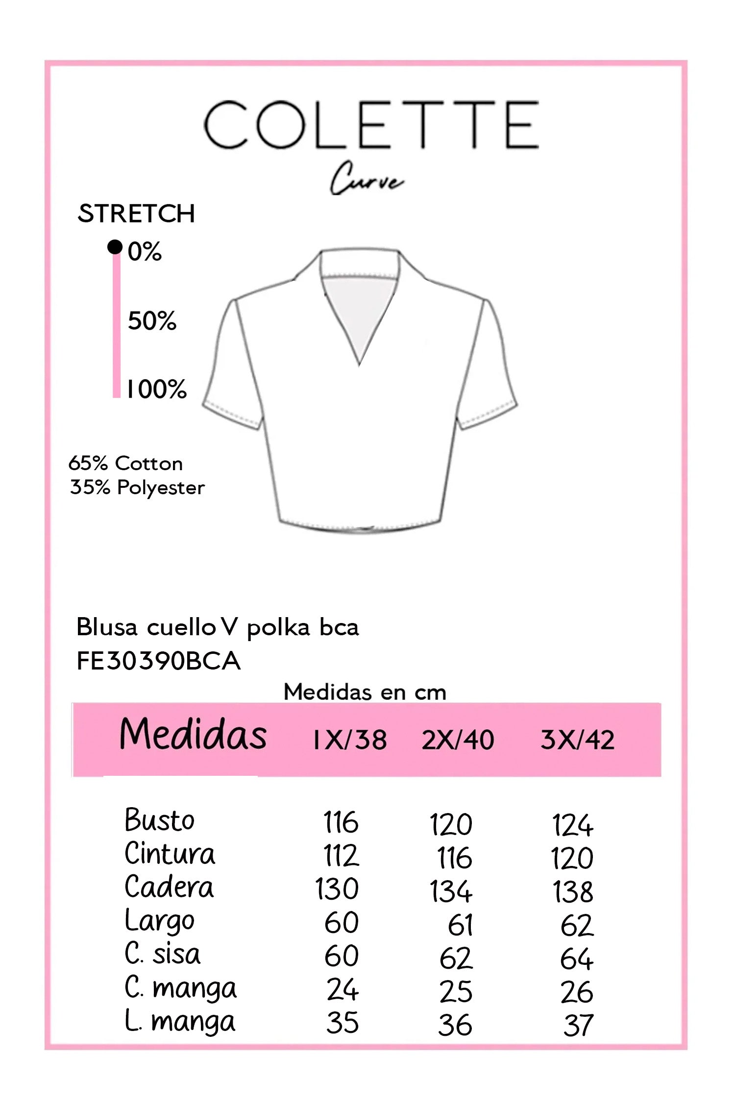 Chart medidas FE30390BCA