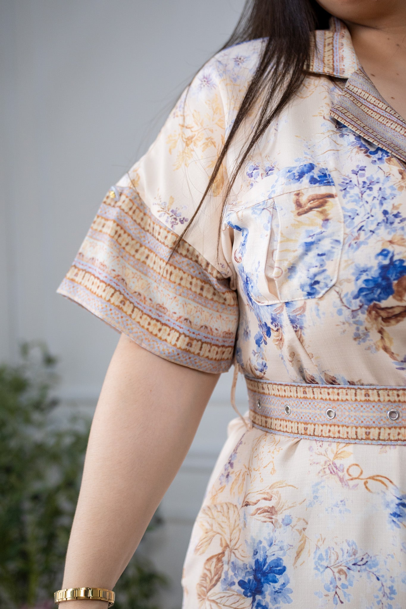 Maxi Vestido Camisero Curvy Estampado Floral