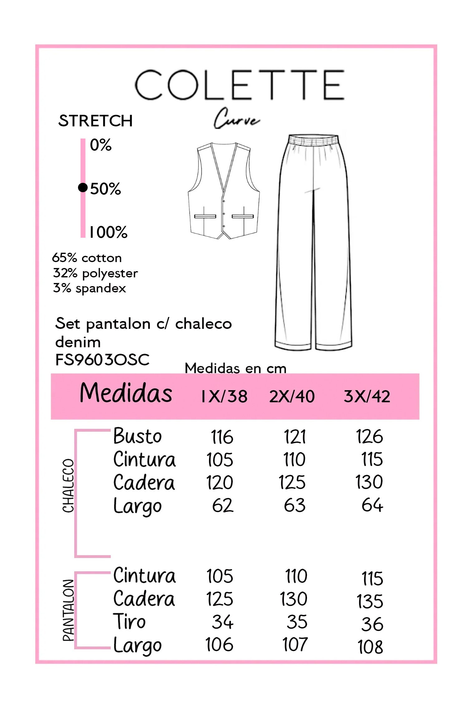 Tabla de medidas FS9603OSC
