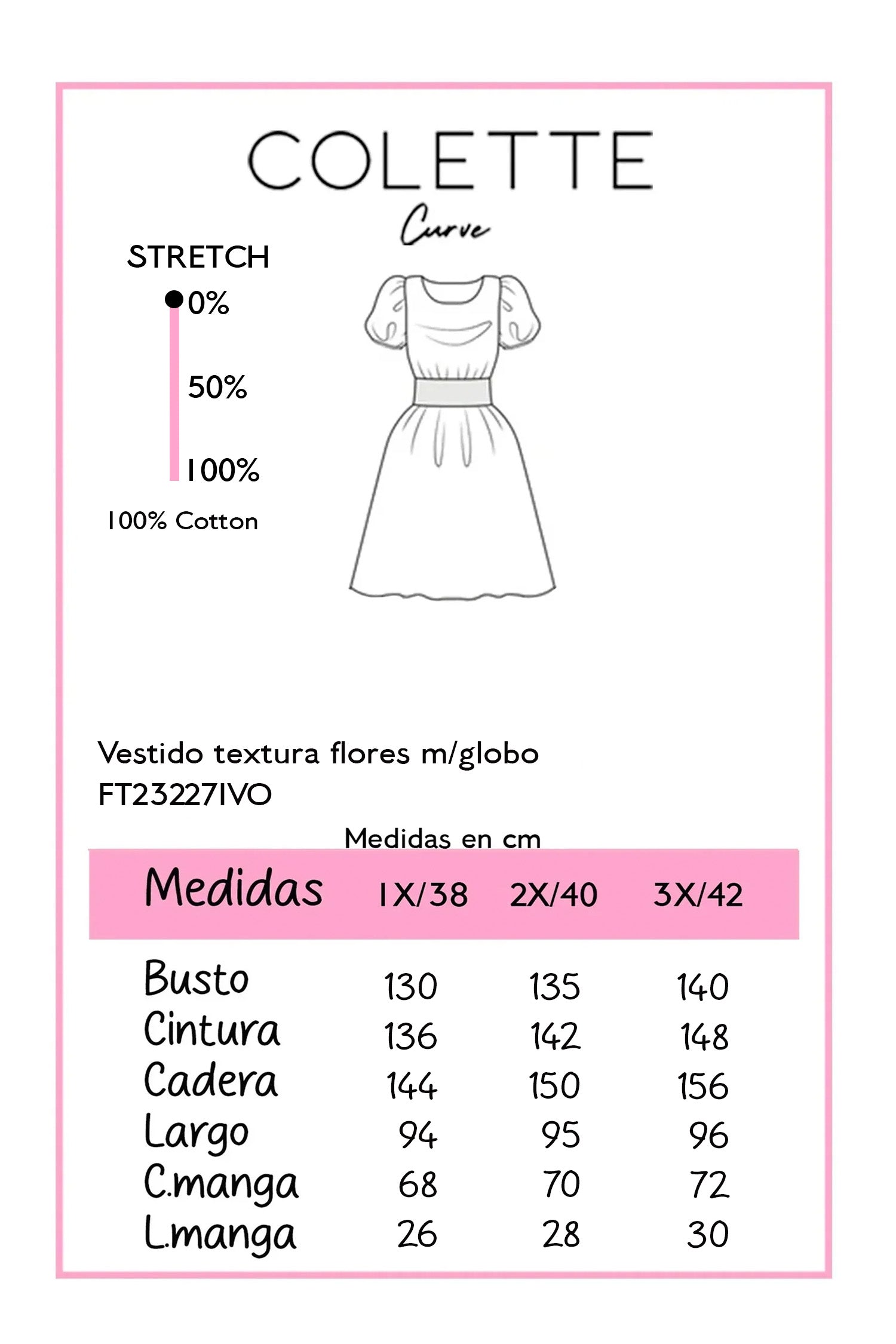 Chart de medidas FT23227IVO