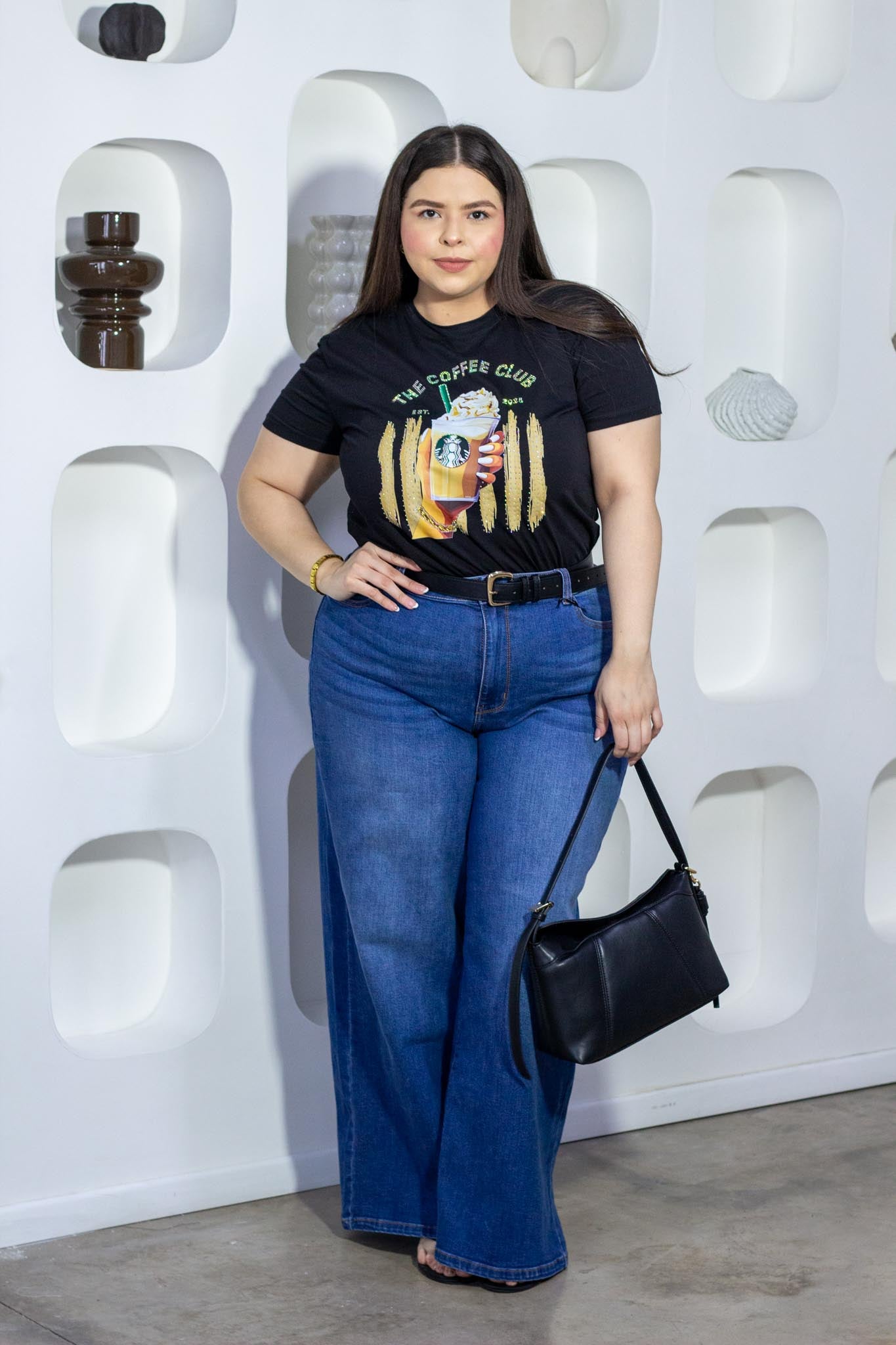 Jeans Curvy Baggy Liso Oscuro