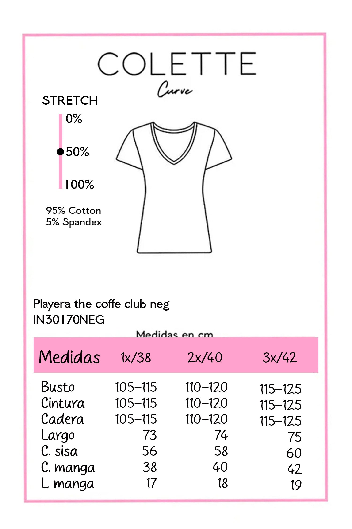Playera The Coffee Club Curvy Negra