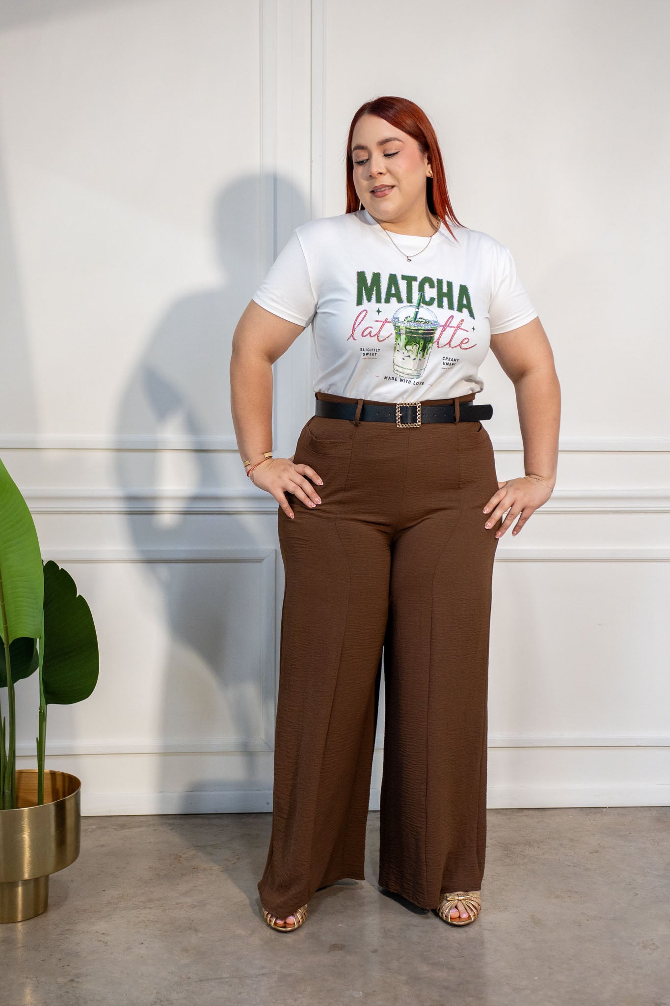 Playera Matcha Latte Curvy Blanco