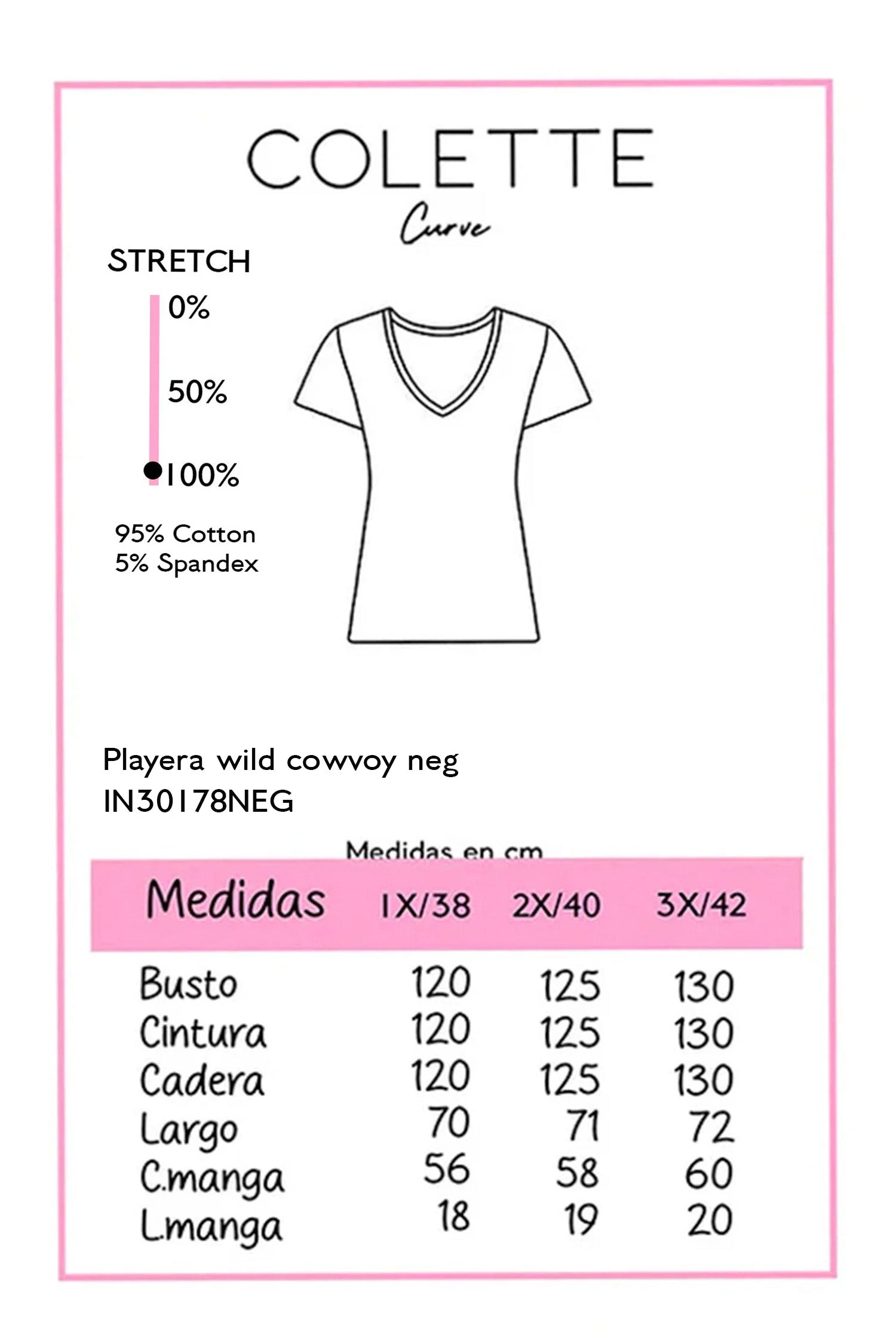 Playera Wild Cowvoy Curvy Negra