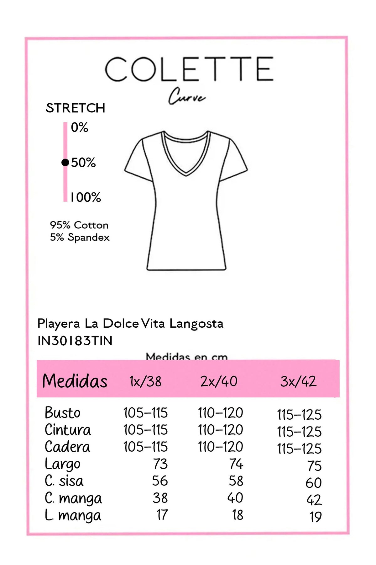 Playera Curvy La Dolce Vita Langosta Vino