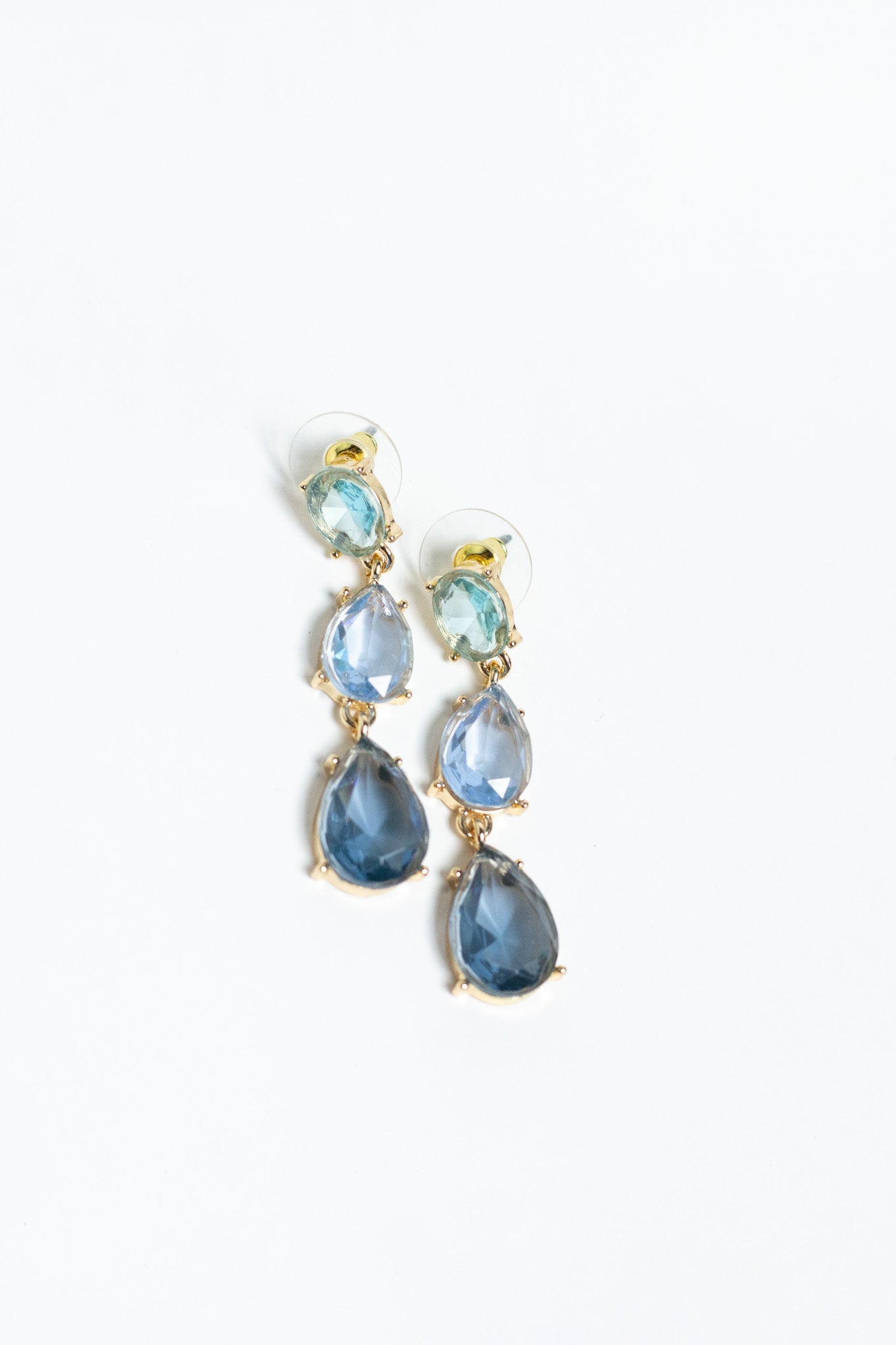 Arete Colgante Piedras Azules