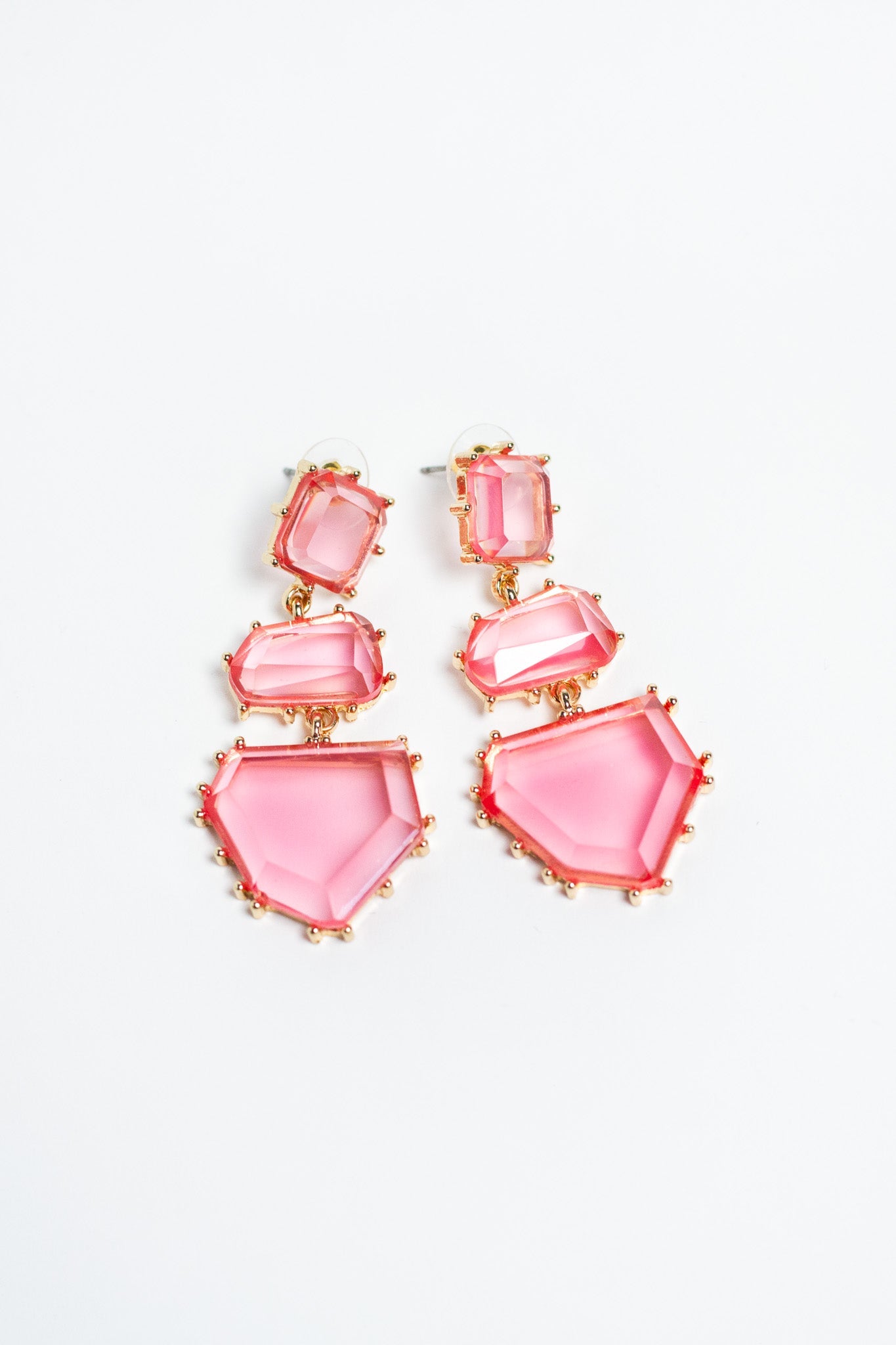 Aretes Piedras Rosas