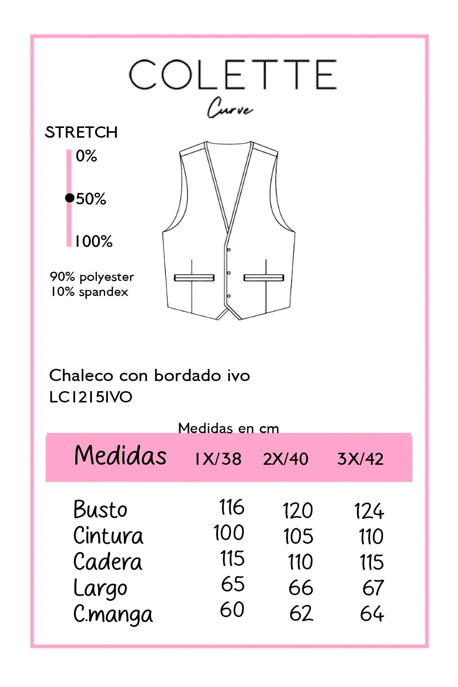 Tabla de medidas LC1215ROS