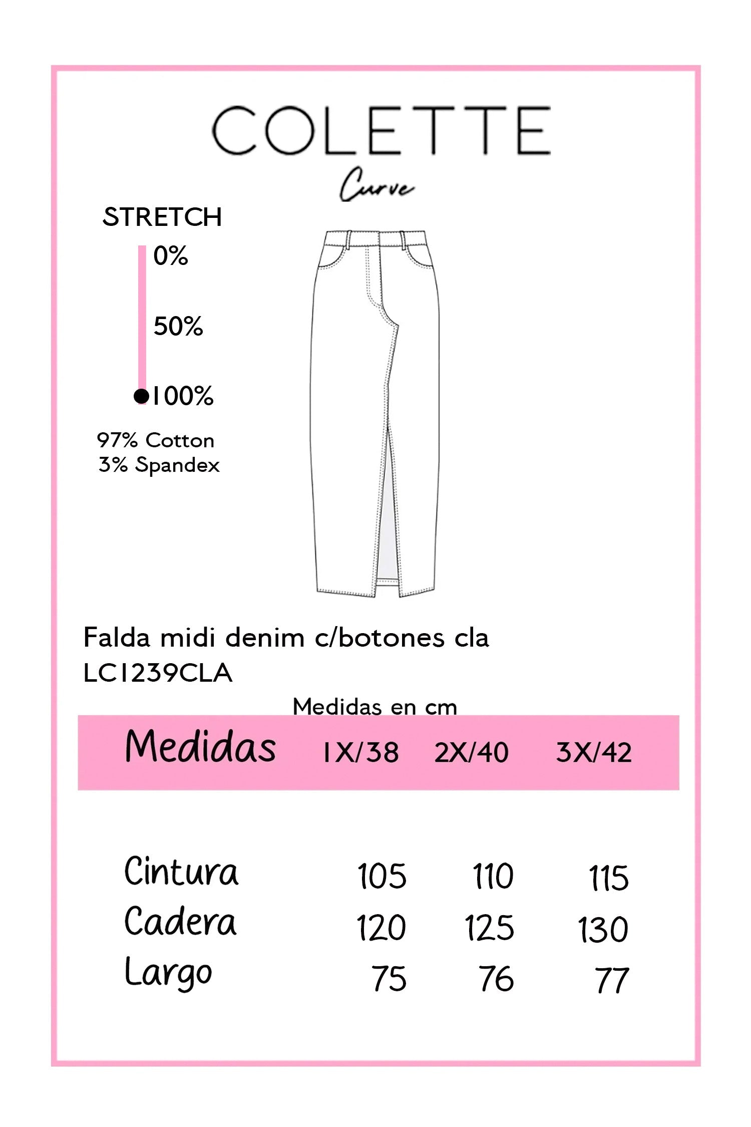 Chart de medidas LC1239CLA