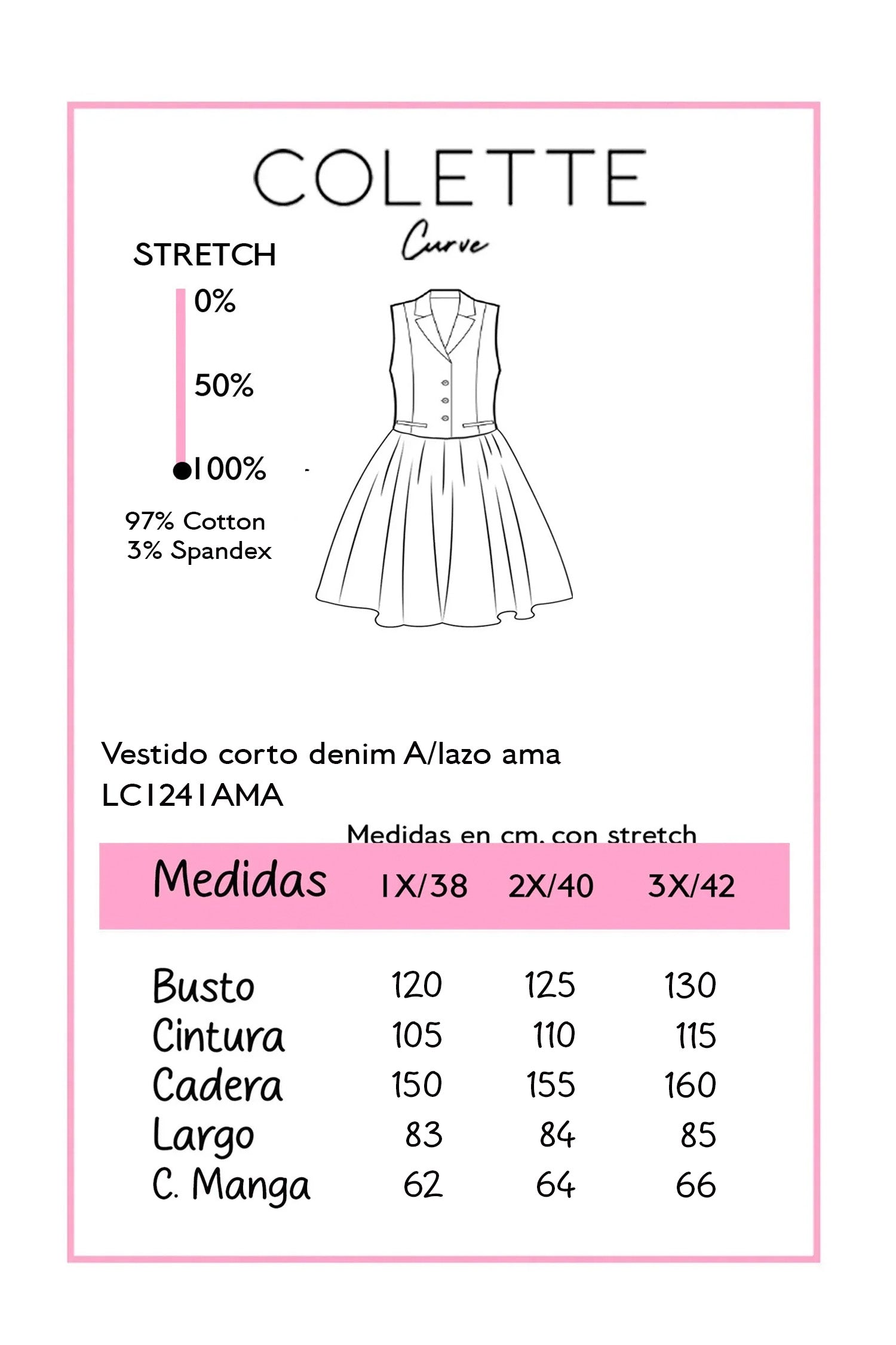 Vestido Corto Curvy Denim con Falda Voladita Amarillo