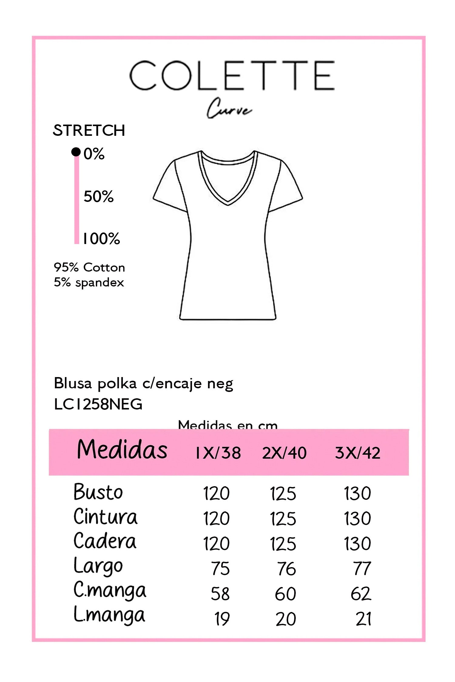 Chart de medidas LC1258NEG