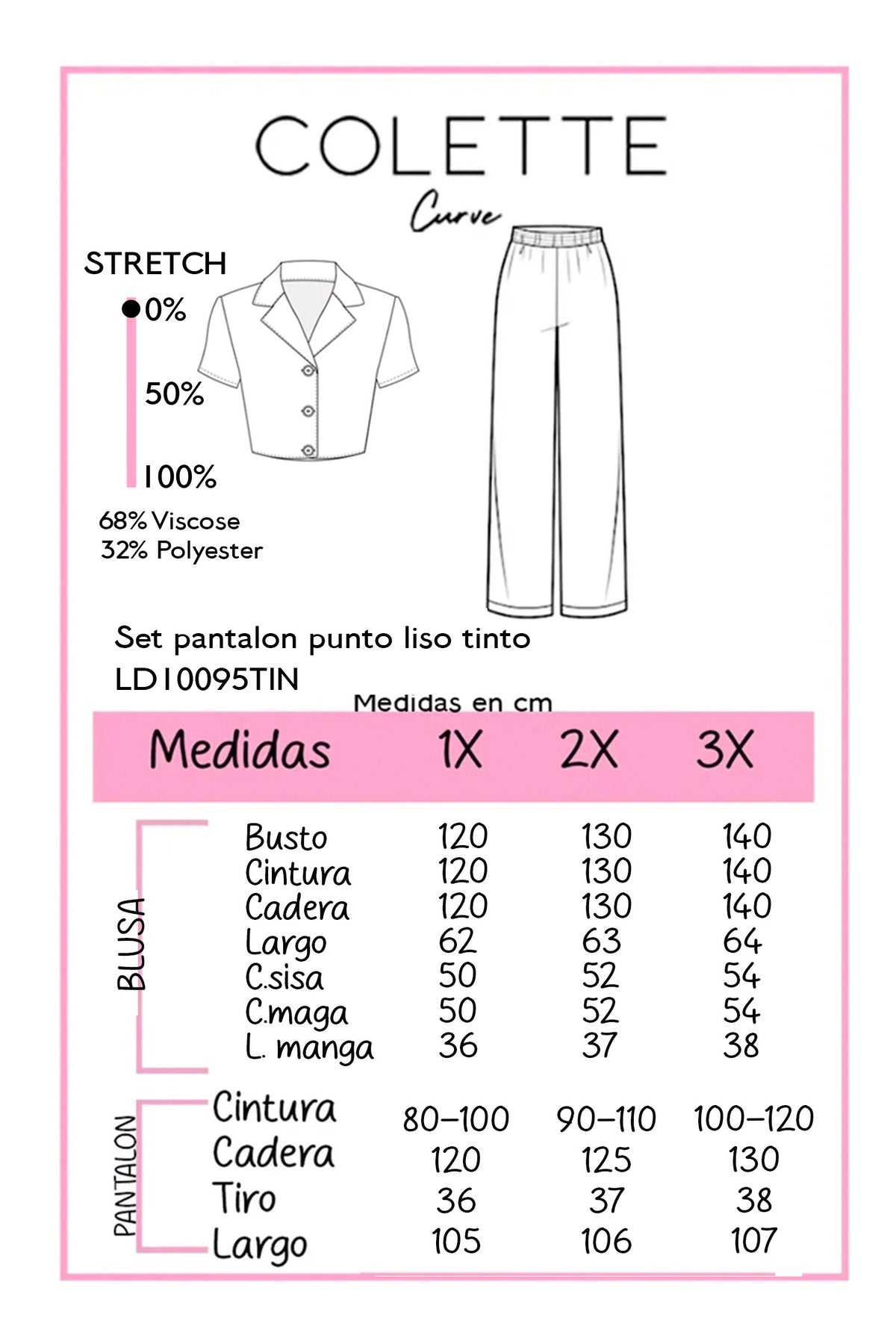 Tabla de medidas LD10095TIN