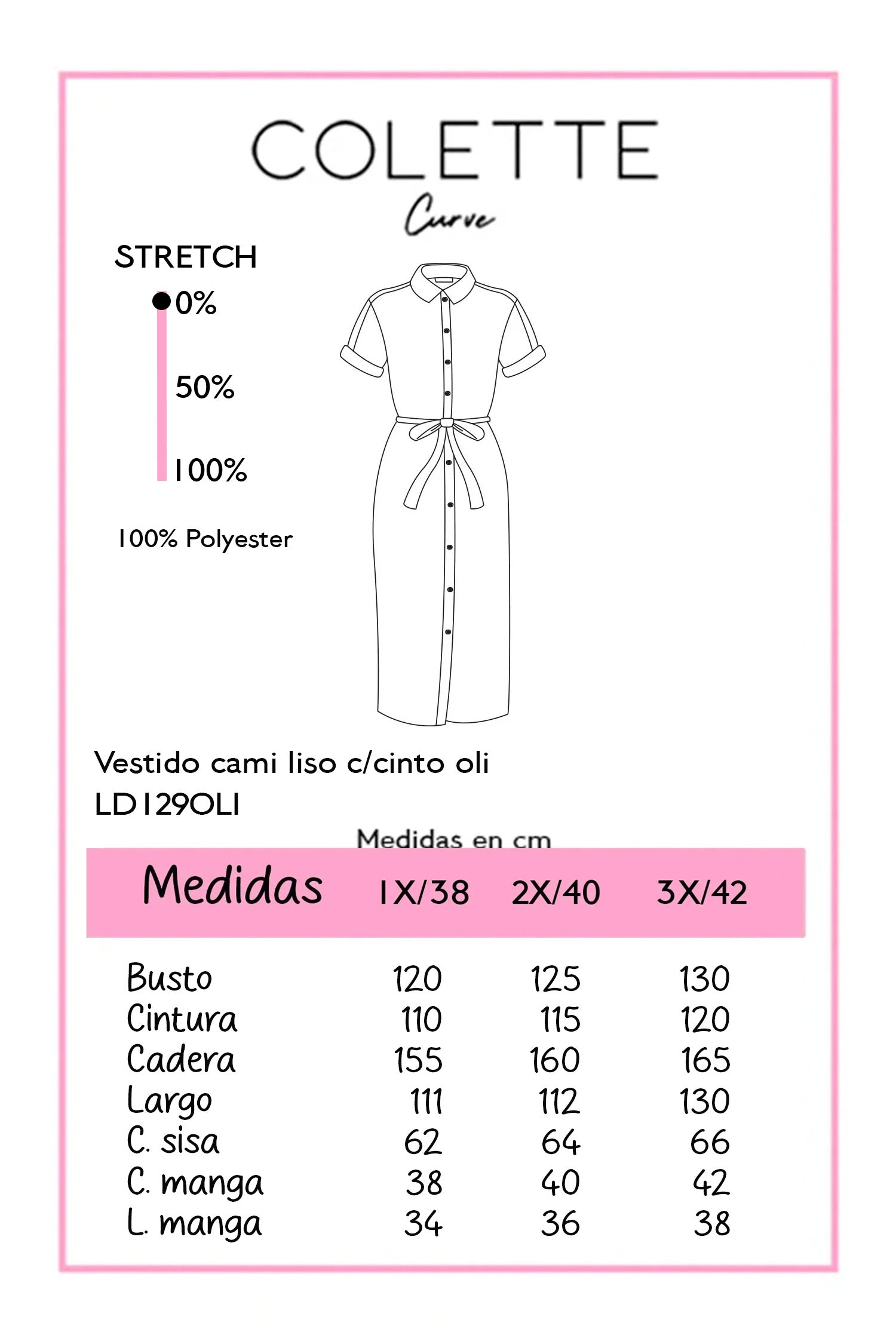 Vestido Camisero Midi con Holán Curvy Olivo