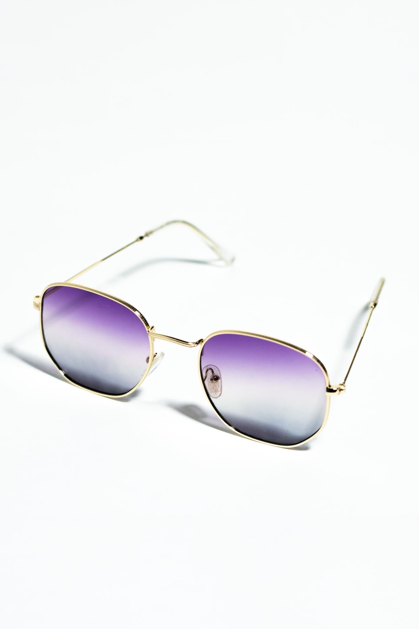 Lente de sol degradado morado