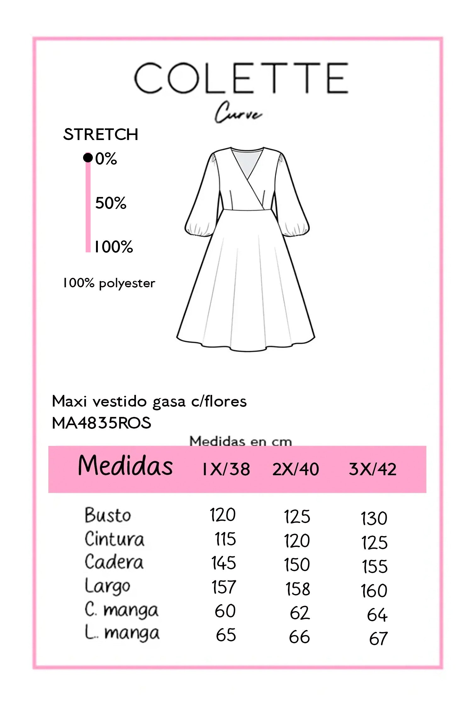 Tabla de medidas MA4835ROS
