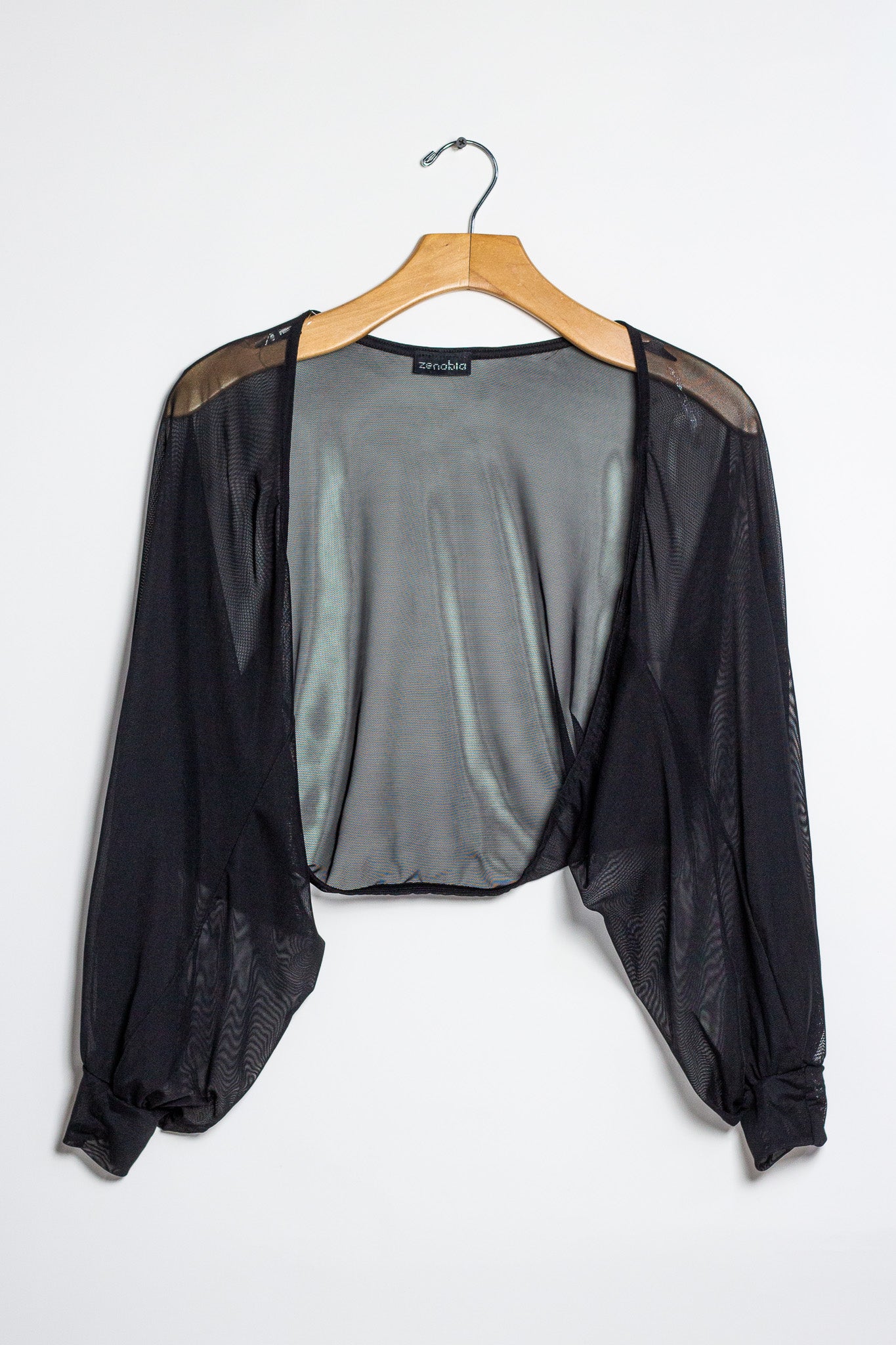 Bolero Curvy Mesh Manga Larga