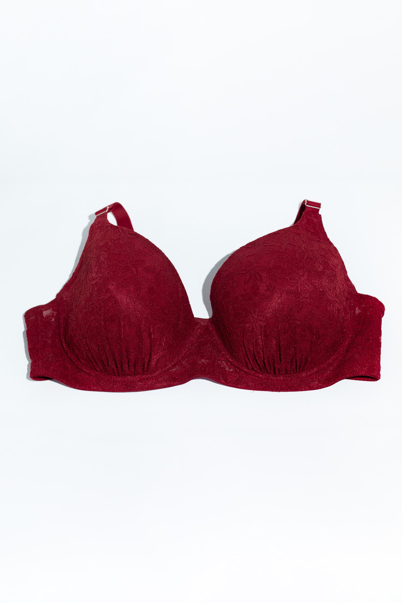 Brassier Curvy de Encaje Tinto